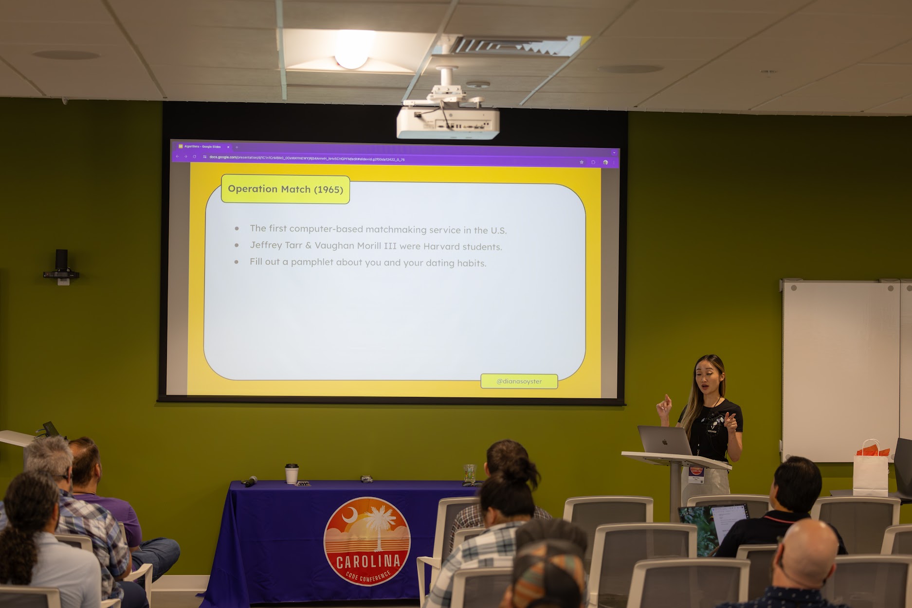 Diana Pham speaking at the 2024 Carolina Code Conference