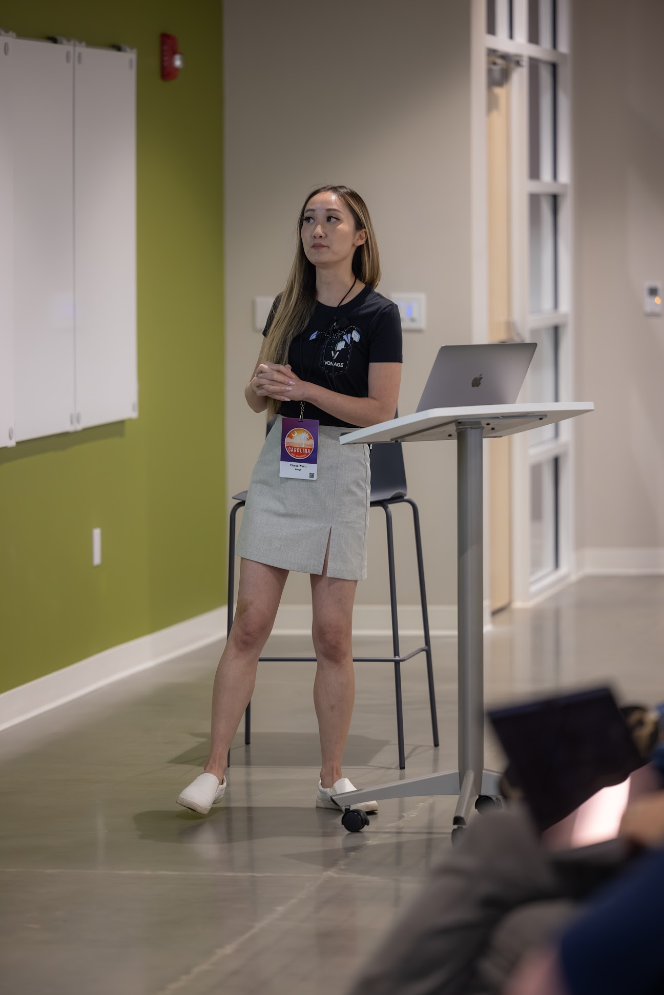 Diana Pham speaking at the 2024 Carolina Code Conference