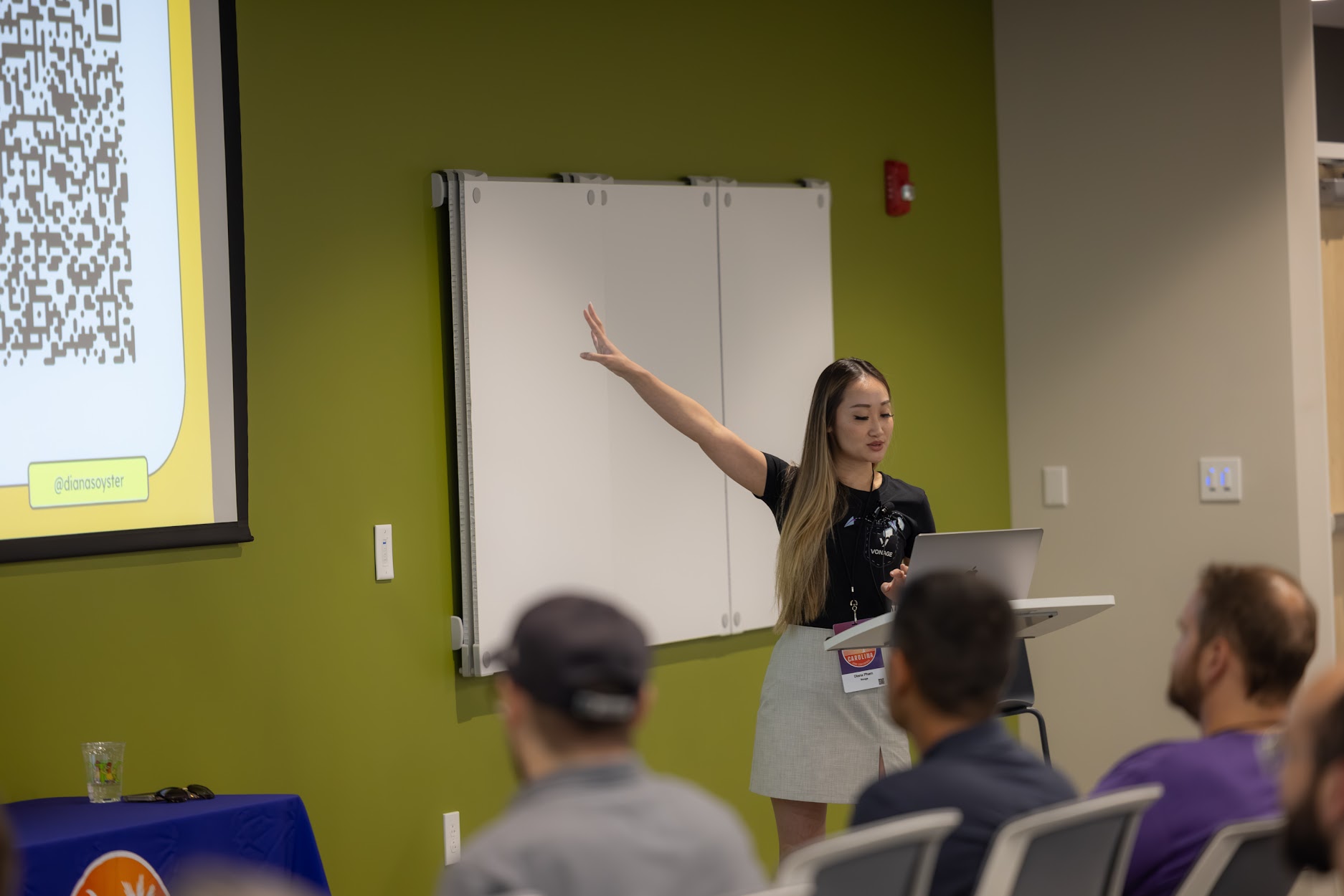 Diana Pham speaking at the 2024 Carolina Code Conference