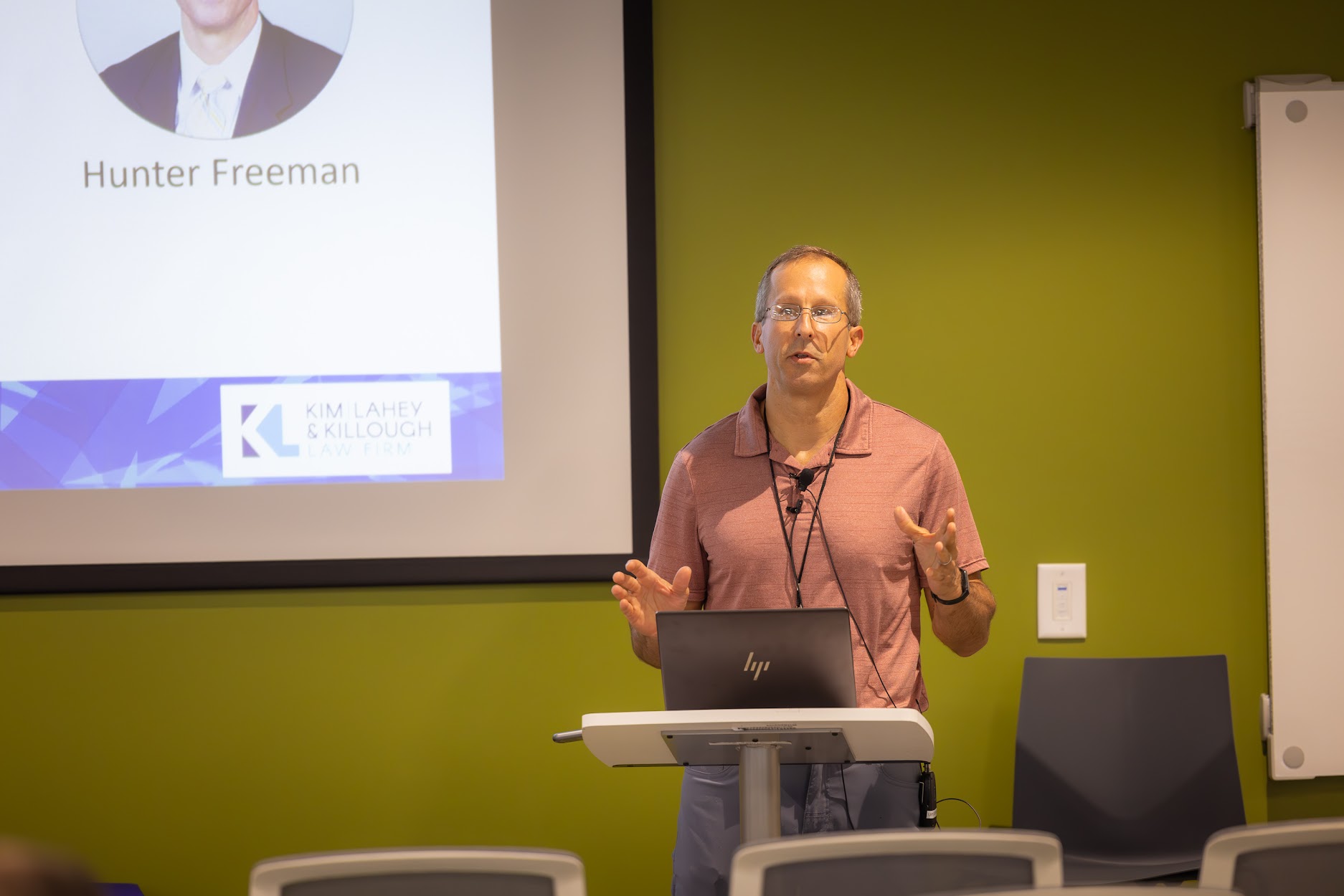 Hunter Freeman speaking at the 2024 Carolina Code Conference