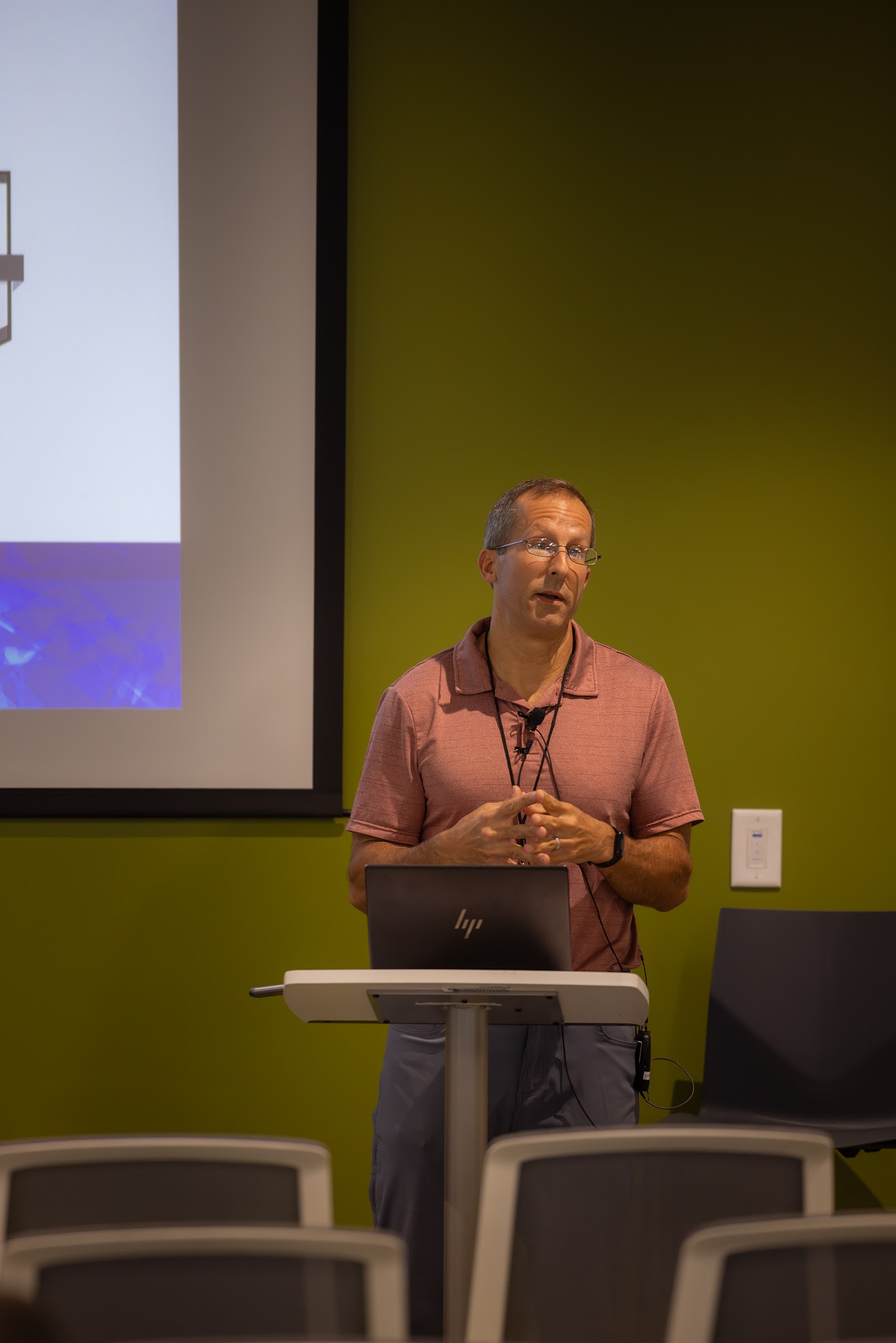 Hunter Freeman speaking at the 2024 Carolina Code Conference