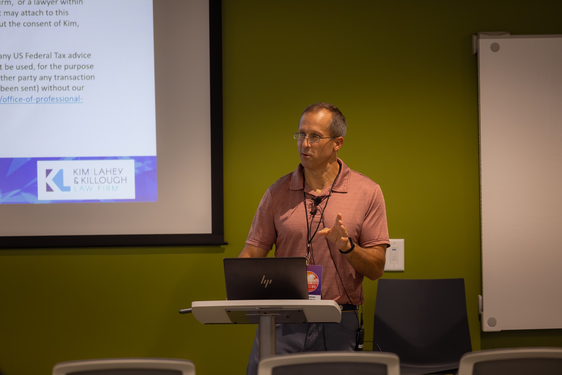 Hunter Freeman speaking at the 2024 Carolina Code Conference
