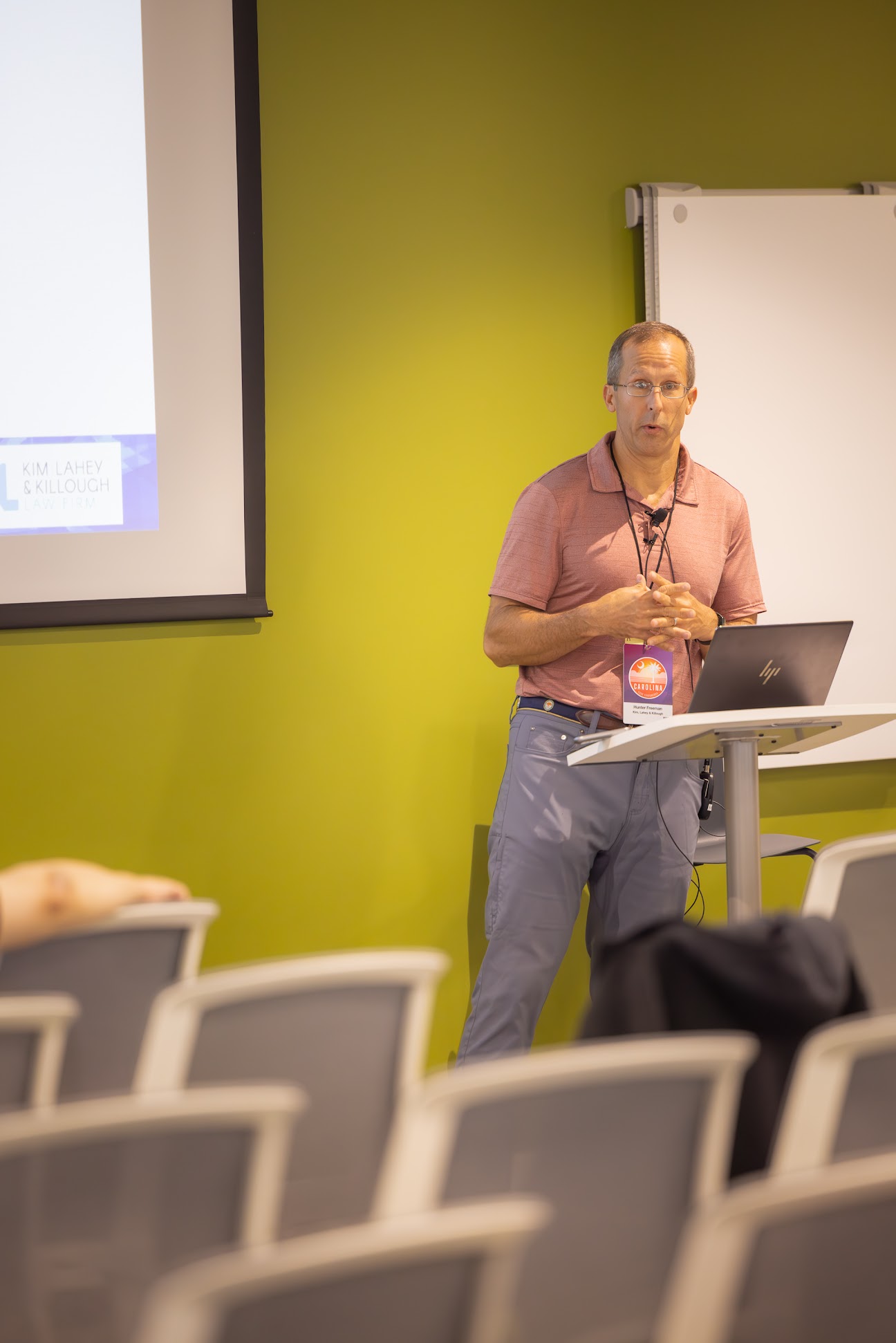 Hunter Freeman speaking at the 2024 Carolina Code Conference
