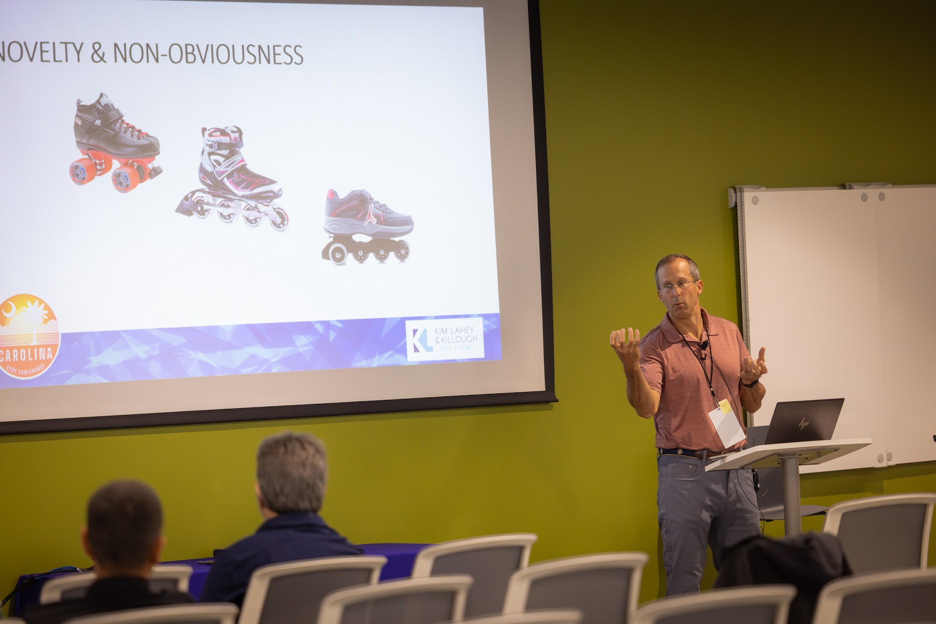 Hunter Freeman speaking at the 2024 Carolina Code Conference
