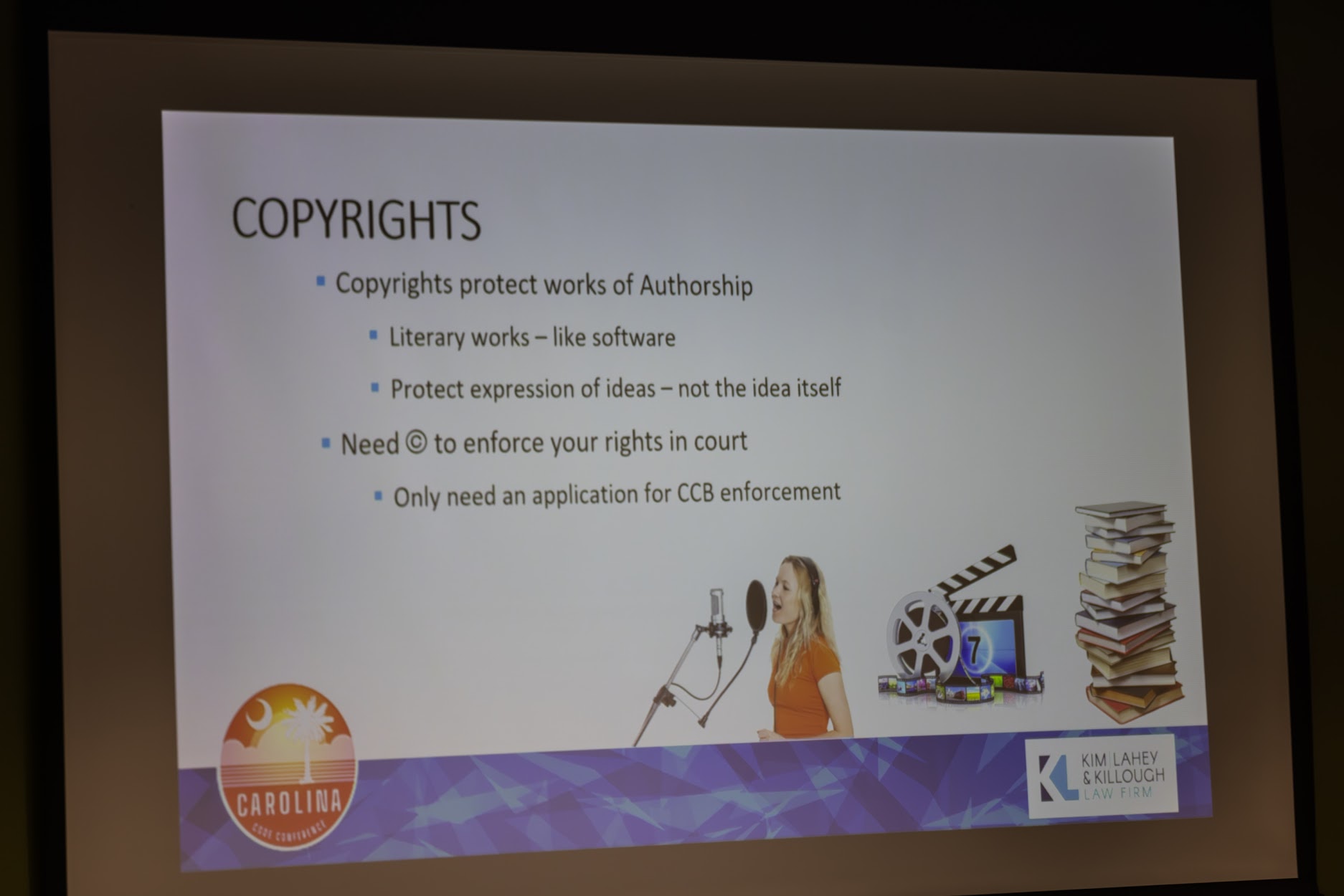 Hunter Freeman speaking at the 2024 Carolina Code Conference