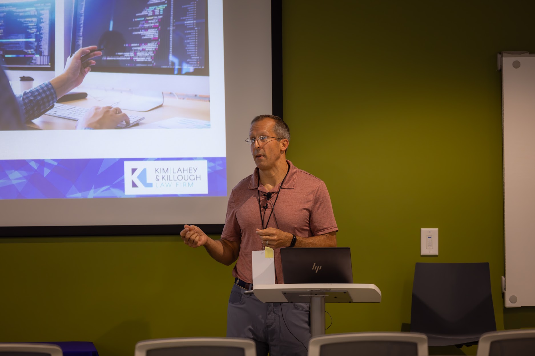 Hunter Freeman speaking at the 2024 Carolina Code Conference