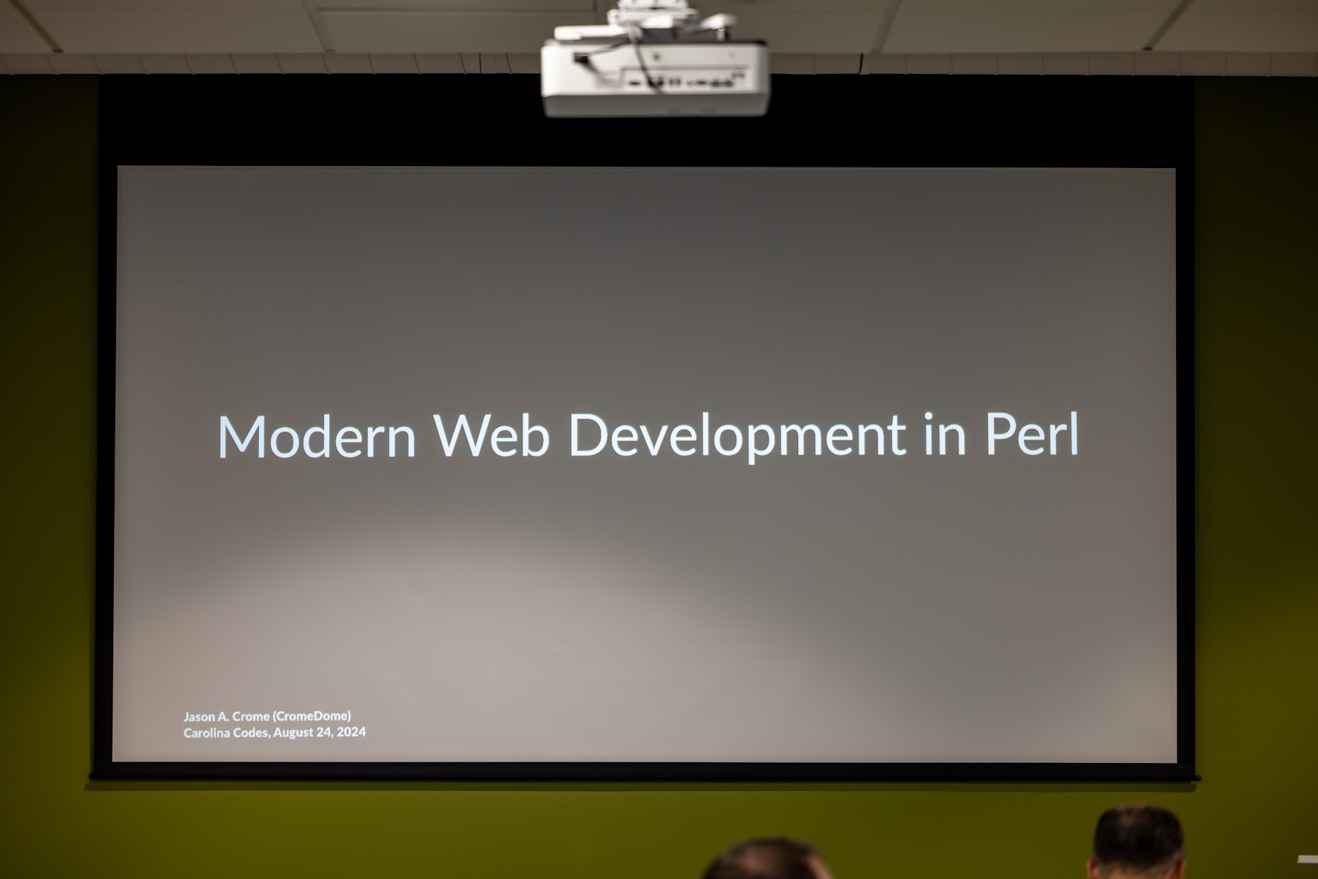 Jason Crome speaking at the 2024 Carolina Code Conference