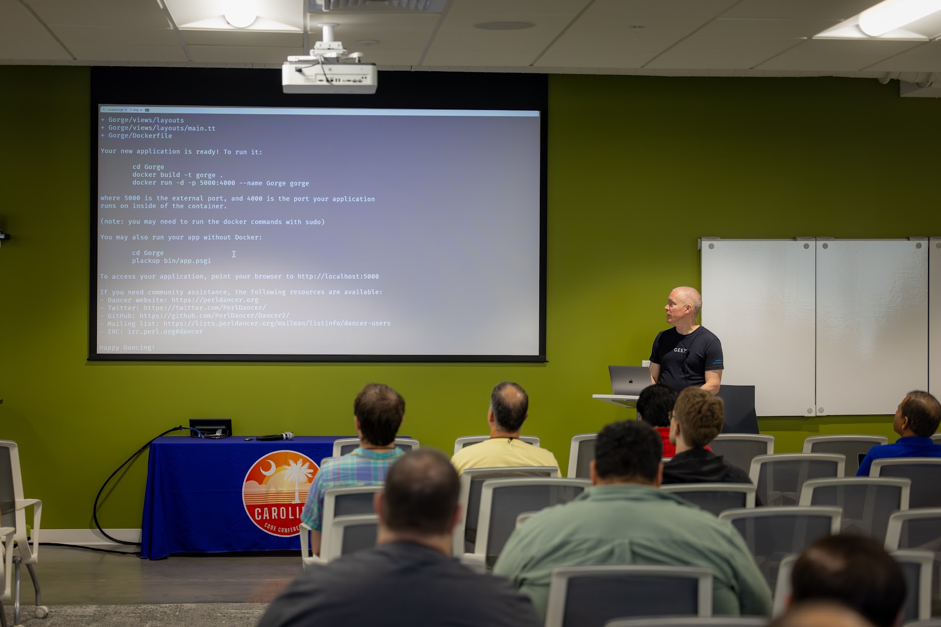 Jason Crome speaking at the 2024 Carolina Code Conference