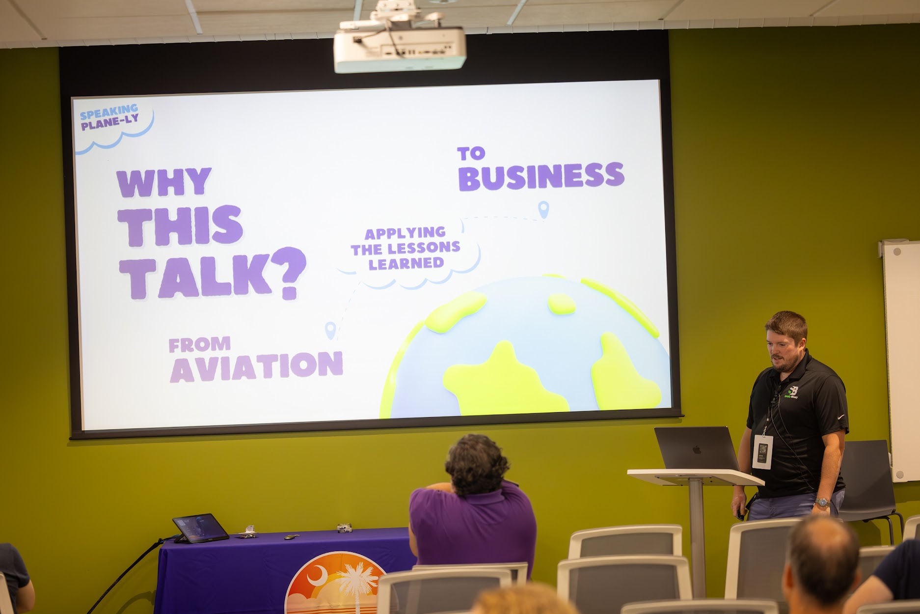 Justin Nash speaking at the 2024 Carolina Code Conference