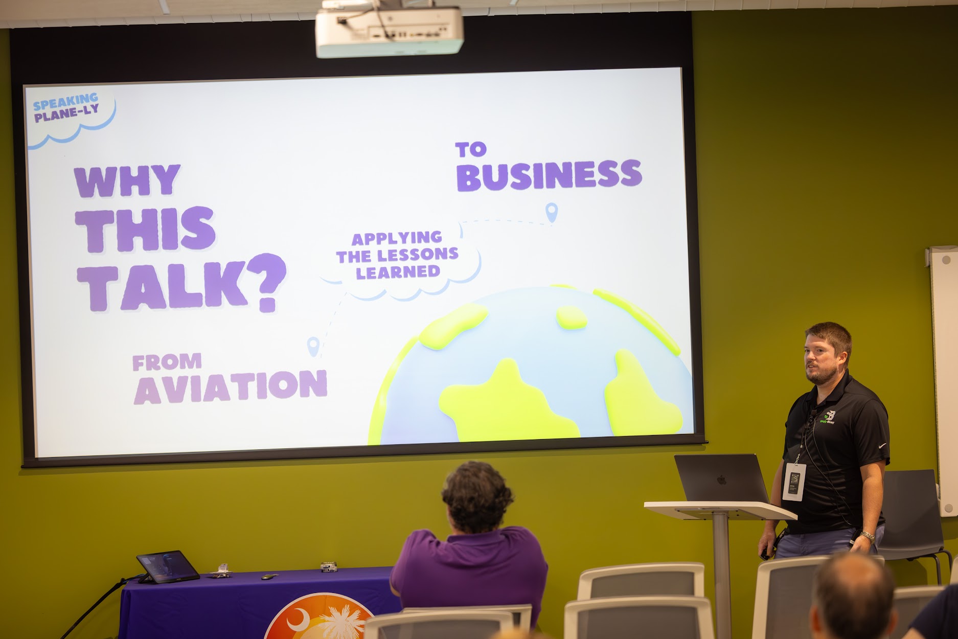Justin Nash speaking at the 2024 Carolina Code Conference