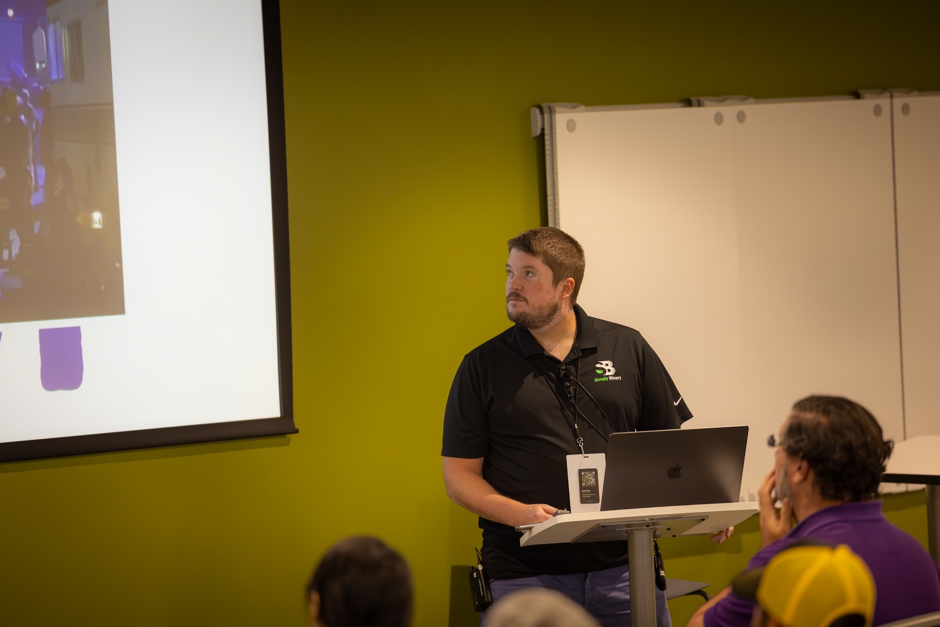 Justin Nash speaking at the 2024 Carolina Code Conference