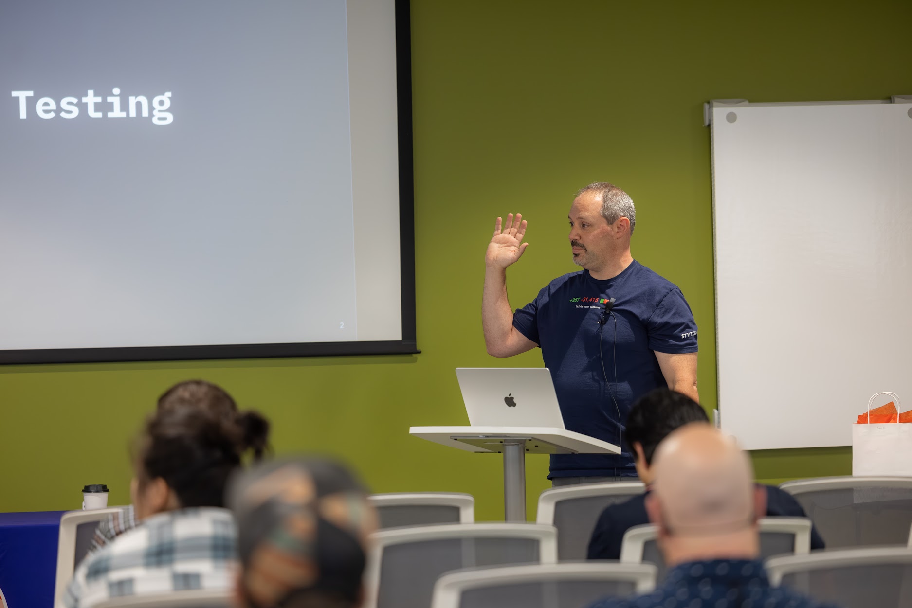 Kevin Old speaking at the 2024 Carolina Code Conference