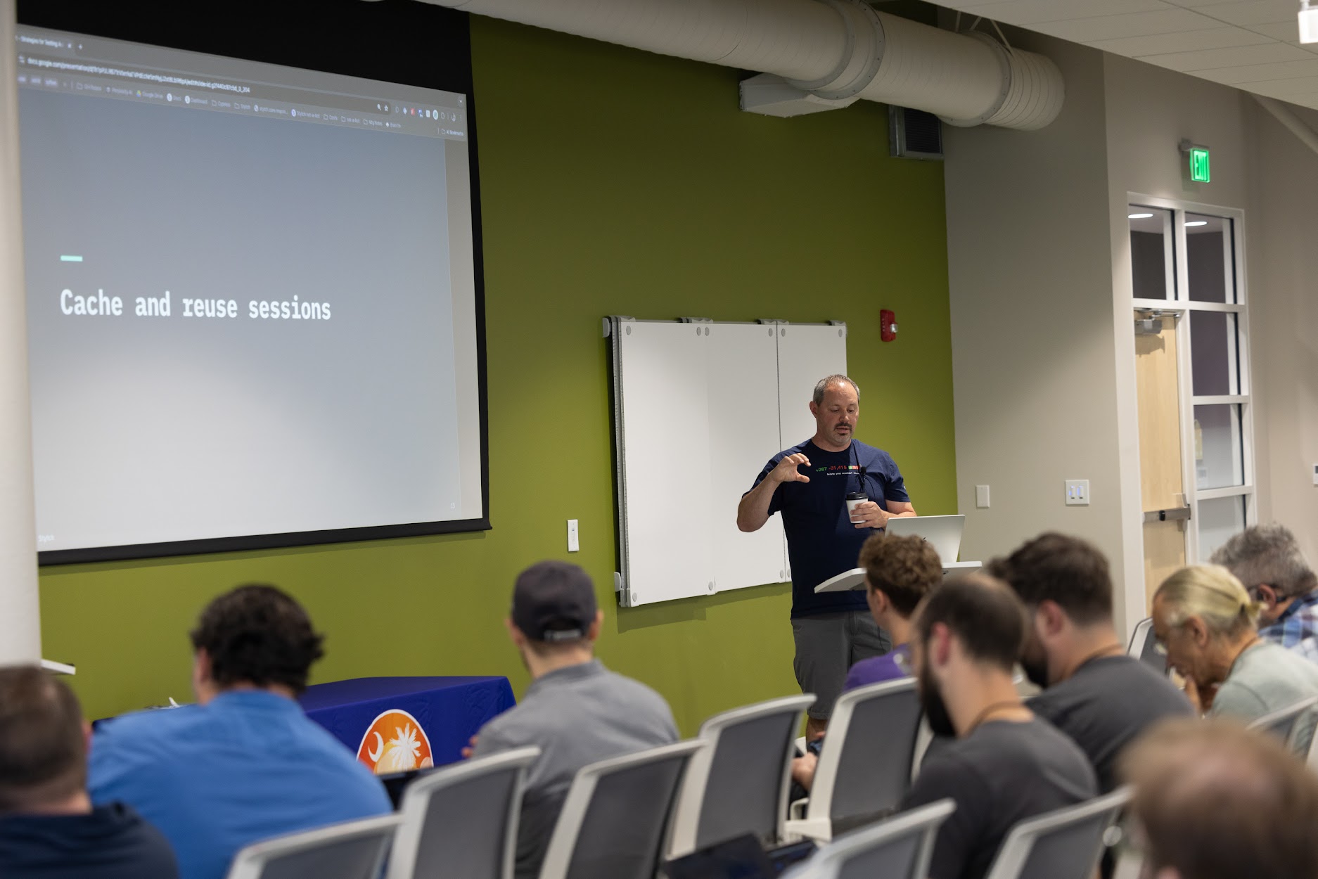 Kevin Old speaking at the 2024 Carolina Code Conference