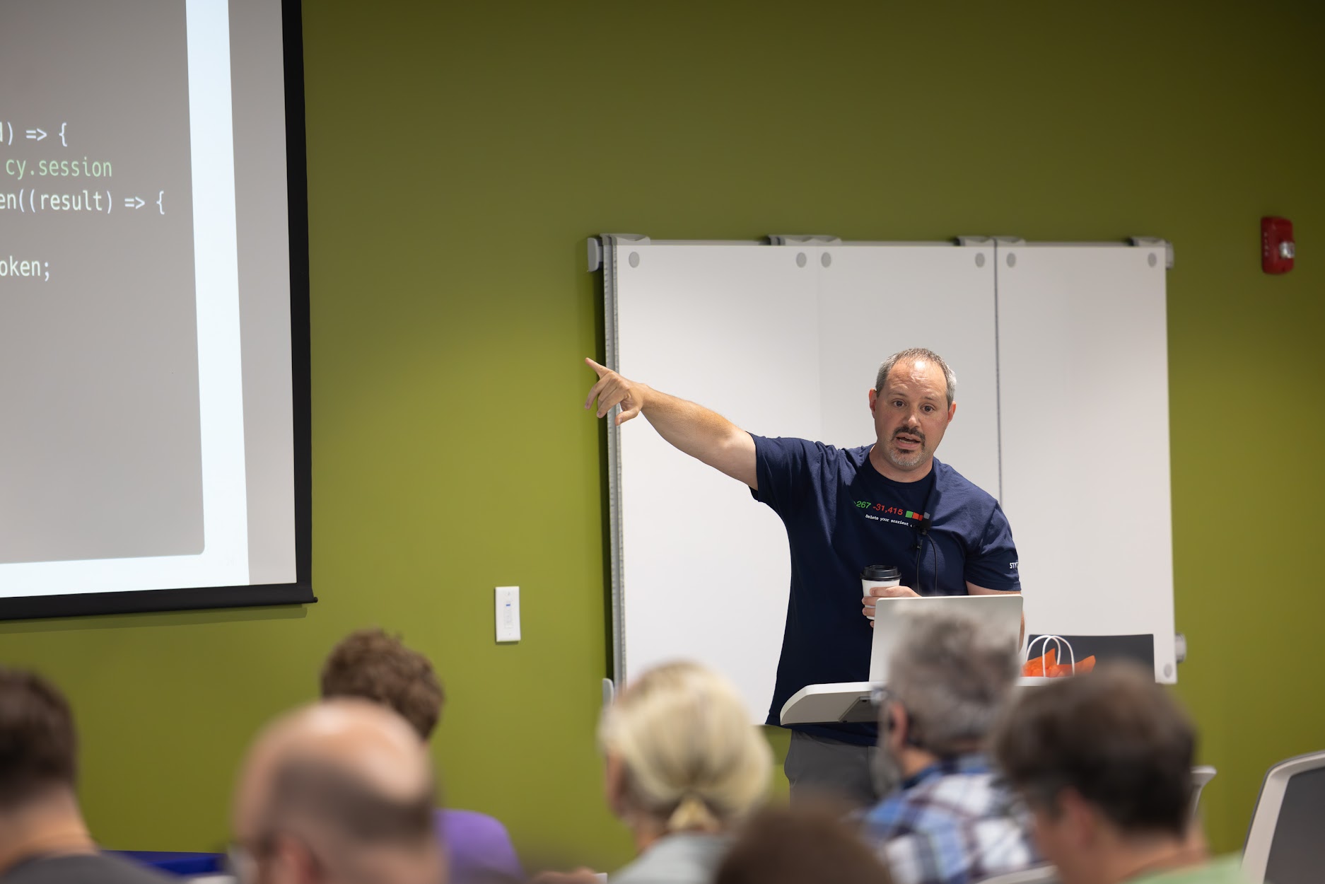 Kevin Old speaking at the 2024 Carolina Code Conference