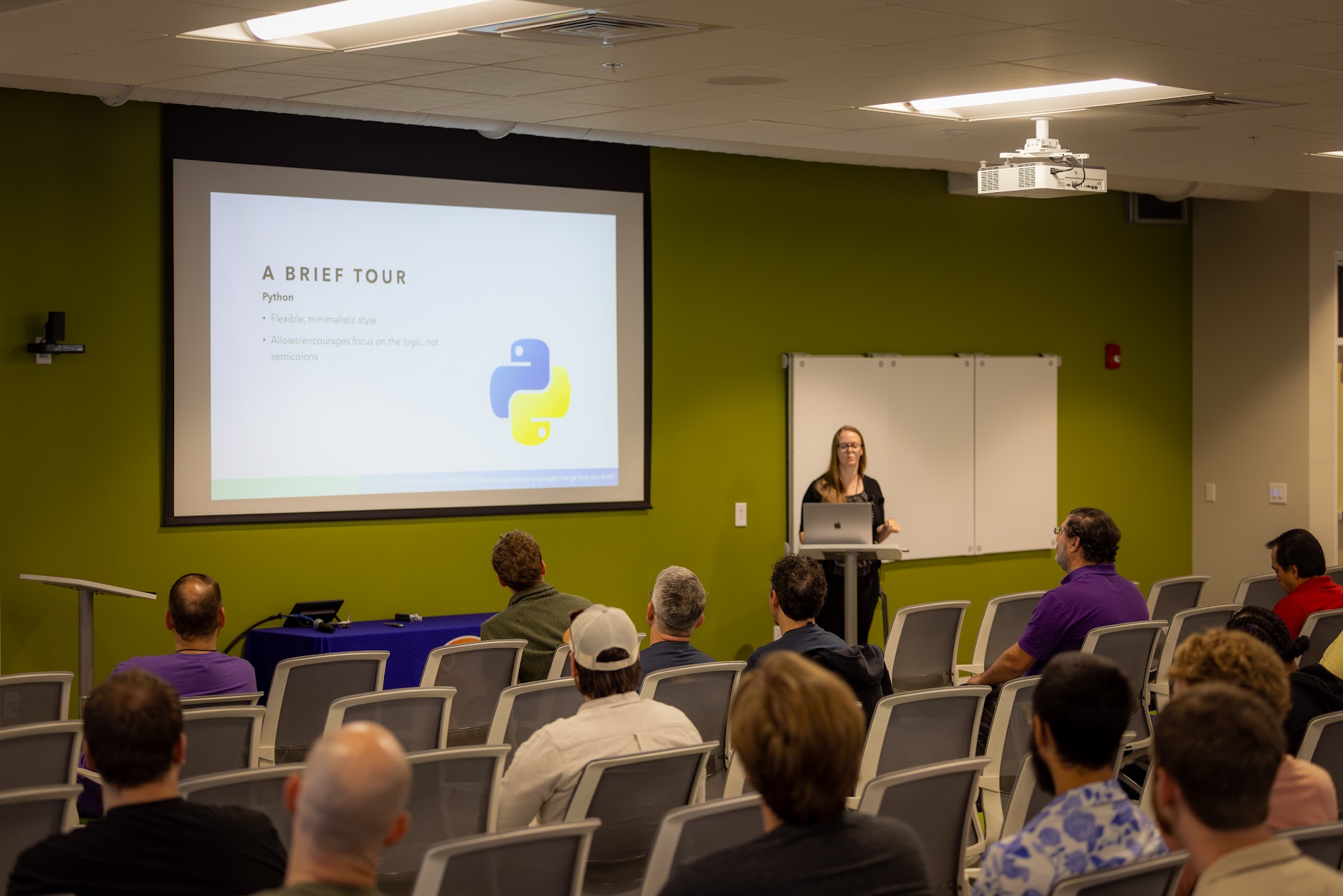Liz Alvarez speaking at the 2024 Carolina Code Conference