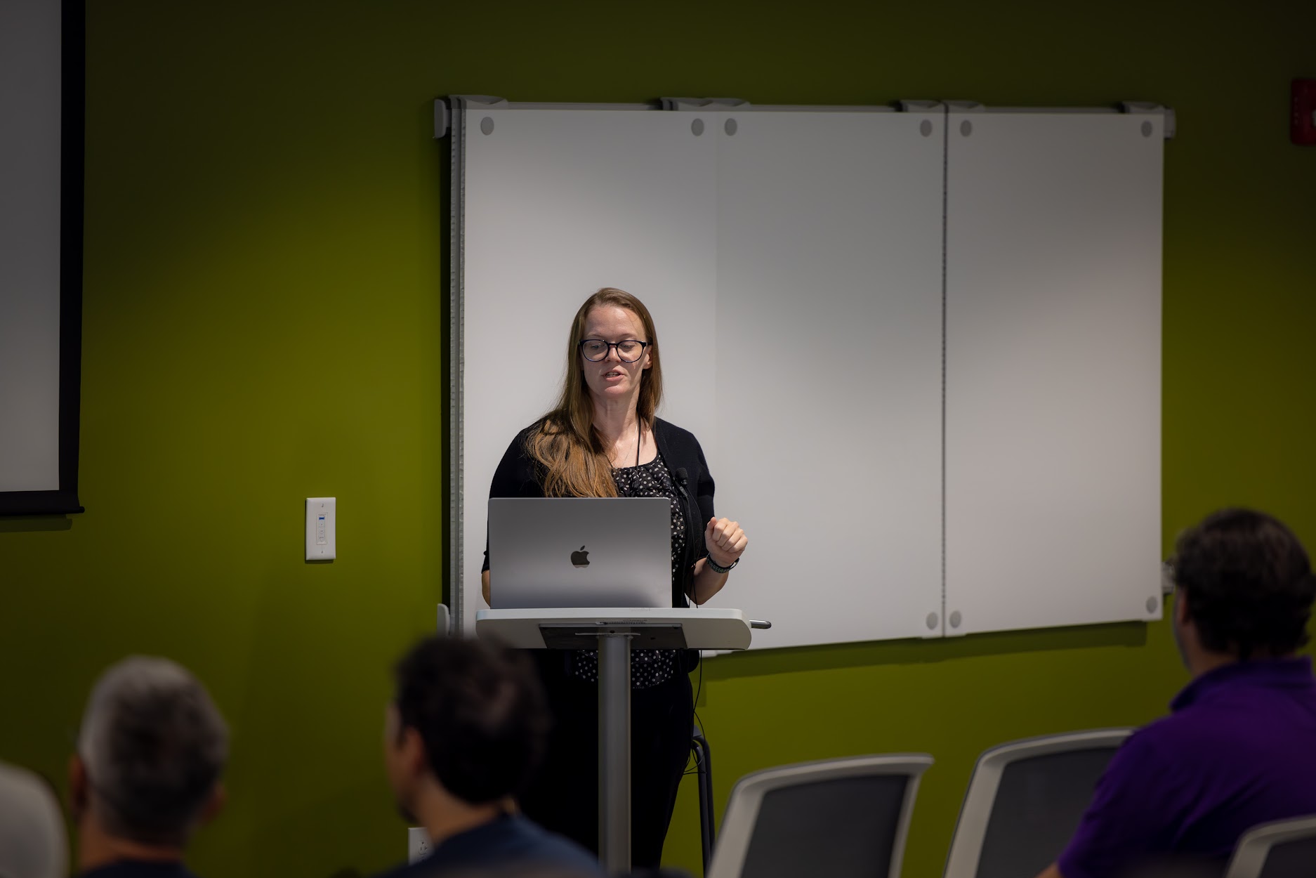 Liz Alvarez speaking at the 2024 Carolina Code Conference