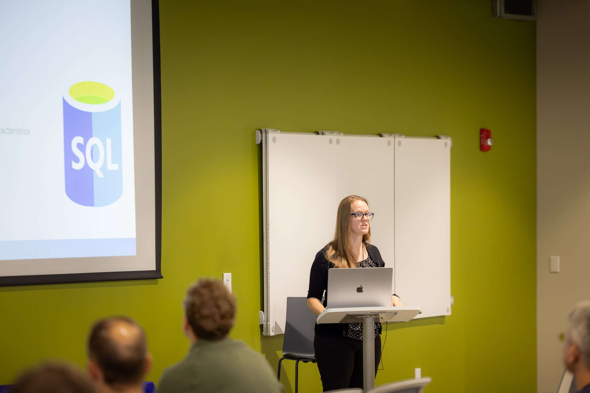 Liz Alvarez speaking at the 2024 Carolina Code Conference