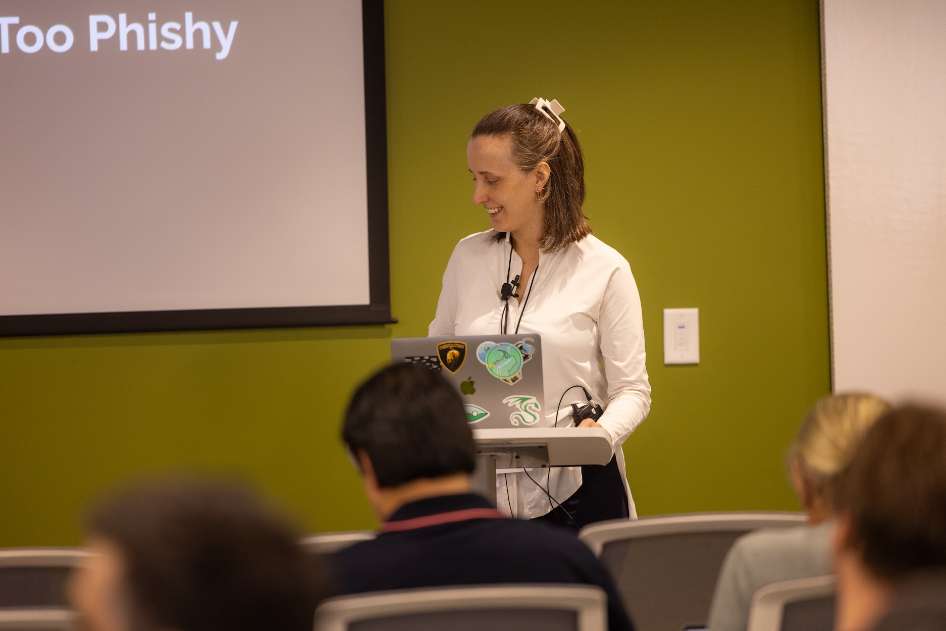 Lydia Stepanek speaking at the 2024 Carolina Code Conference