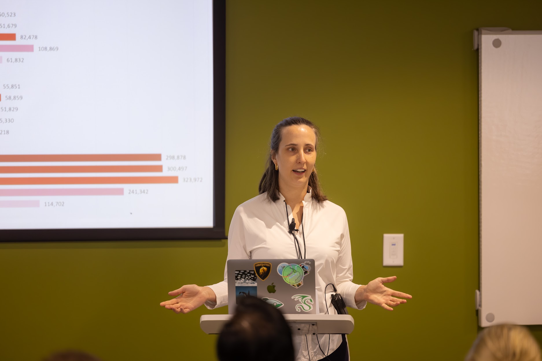 Lydia Stepanek speaking at the 2024 Carolina Code Conference