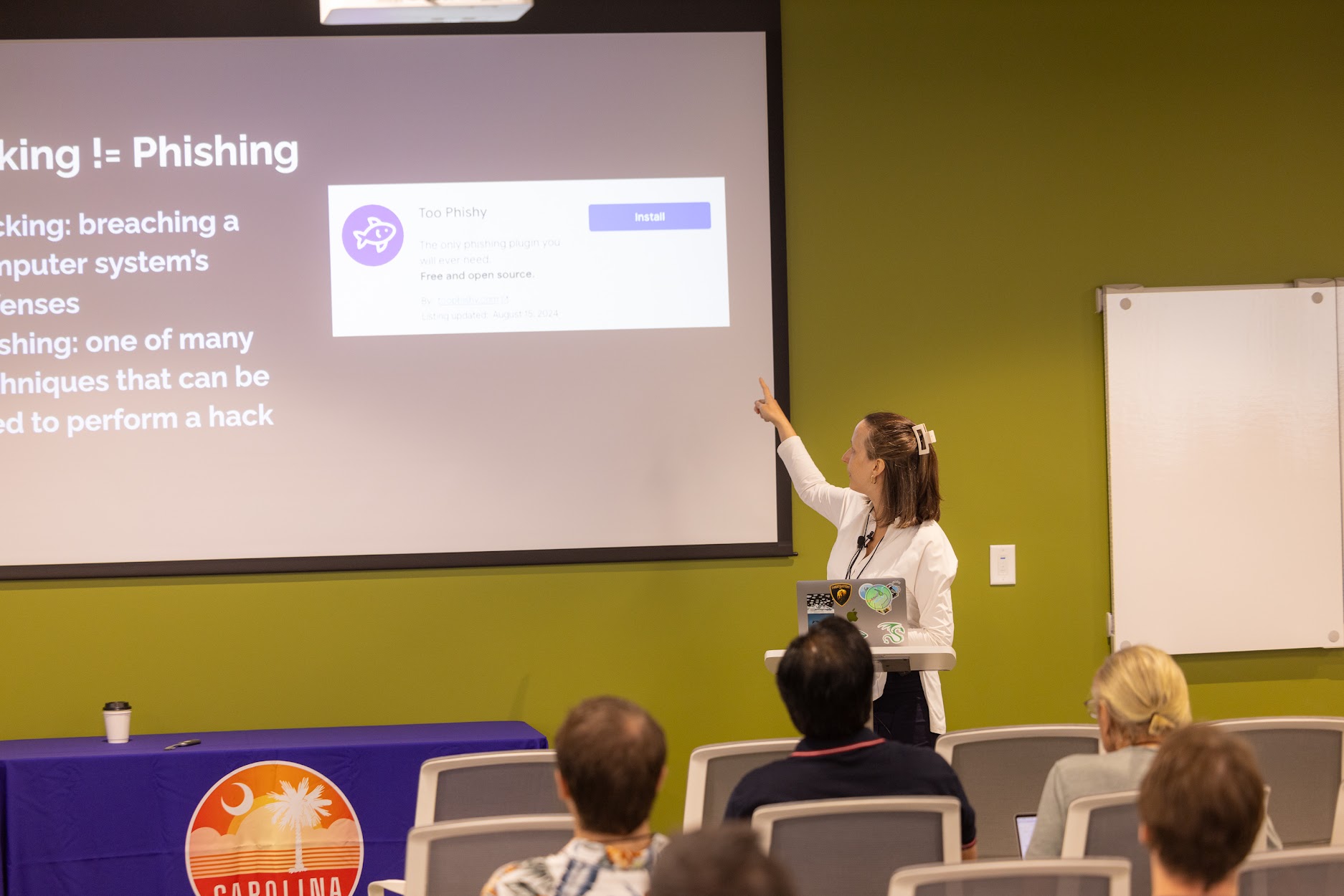 Lydia Stepanek speaking at the 2024 Carolina Code Conference