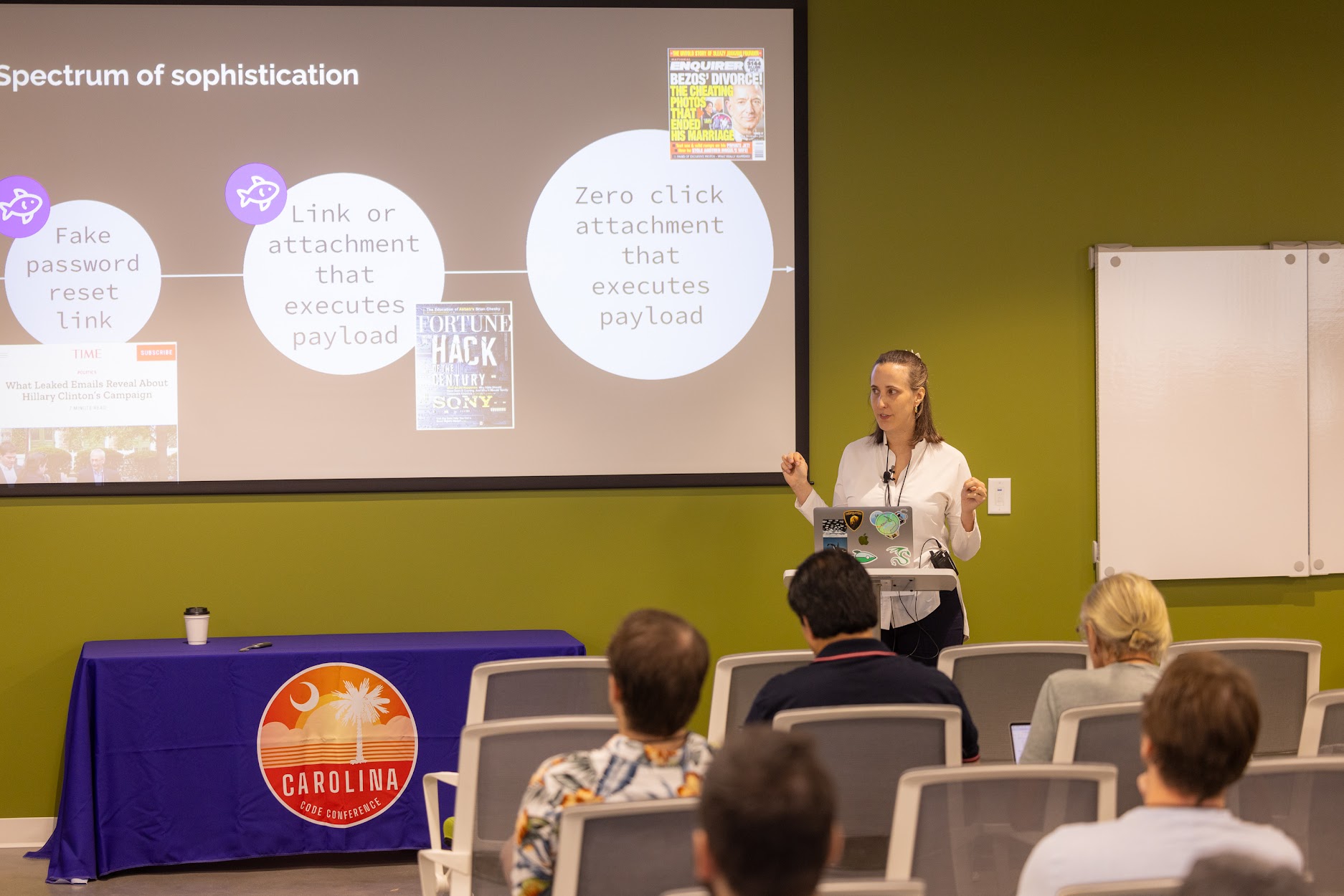 Lydia Stepanek speaking at the 2024 Carolina Code Conference