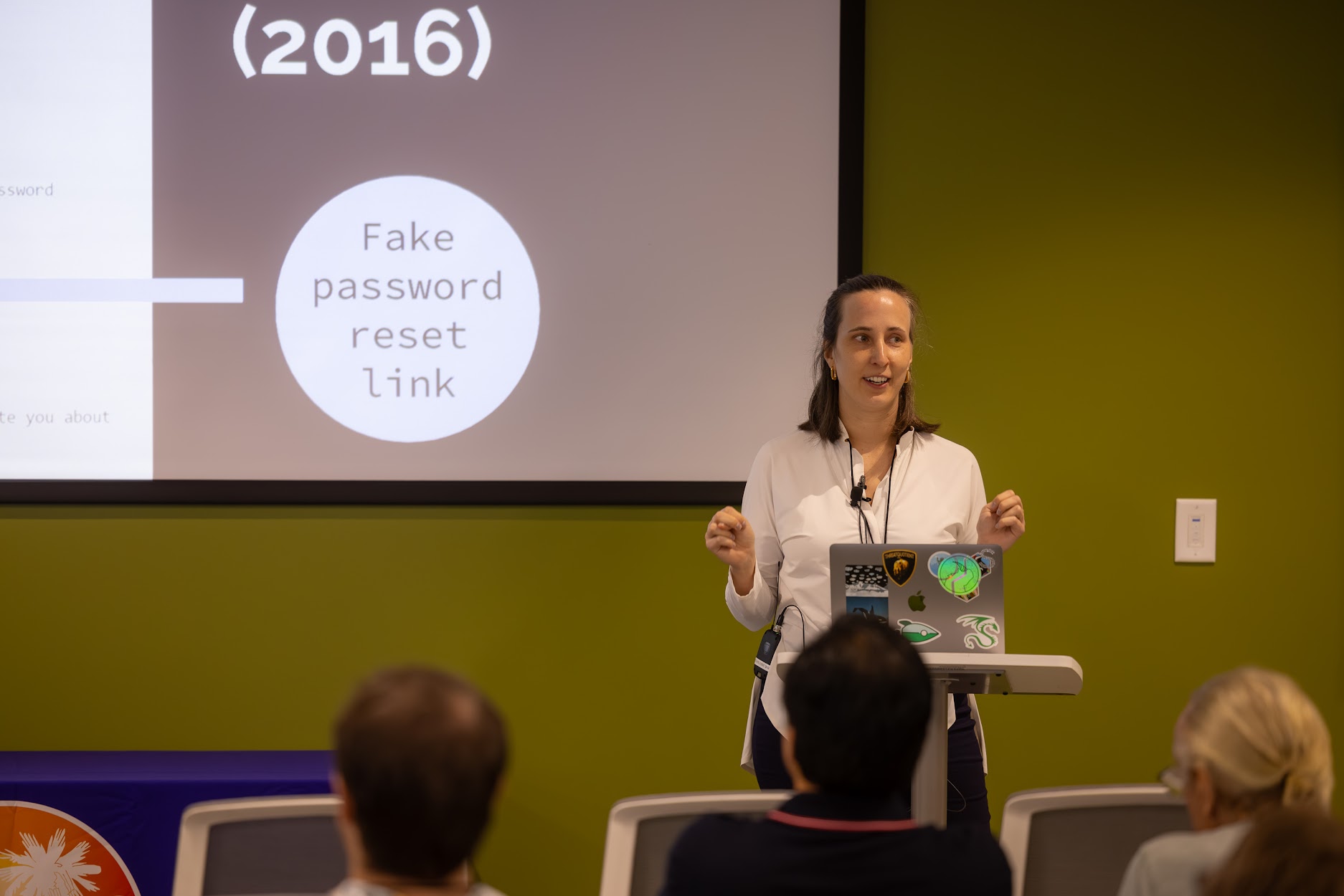 Lydia Stepanek speaking at the 2024 Carolina Code Conference
