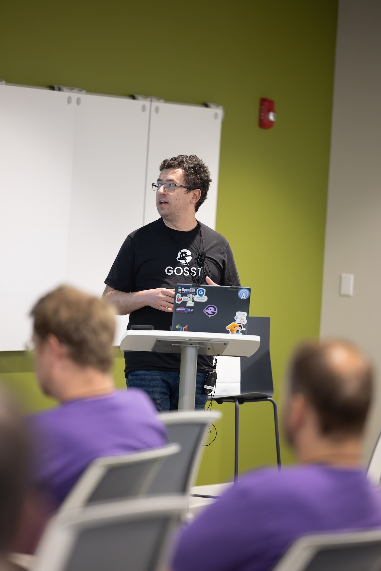 Mihai Maruseac speaking at the 2024 Carolina Code Conference