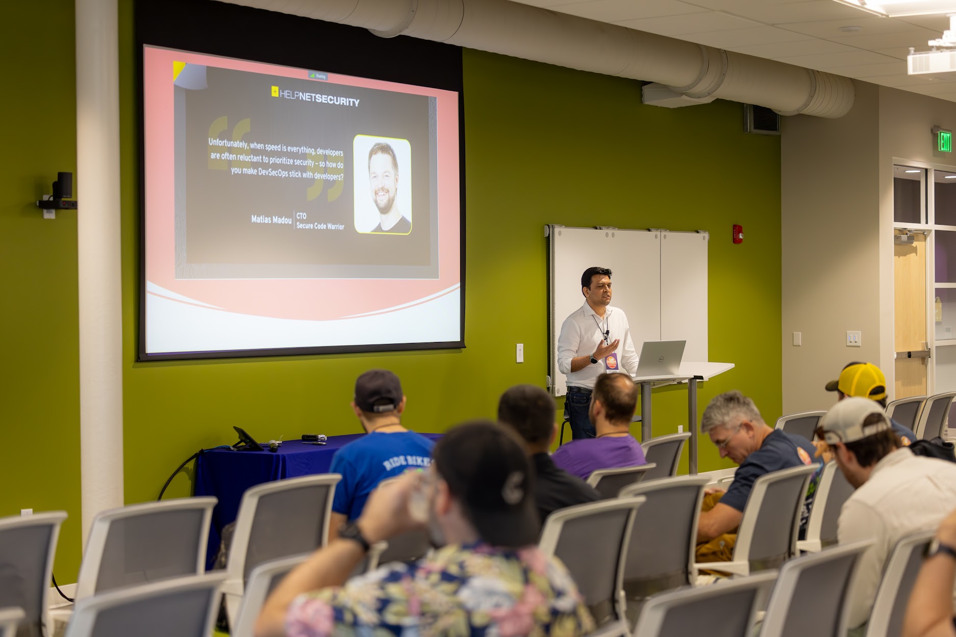 Pratik Thantharate speaking at the 2024 Carolina Code Conference