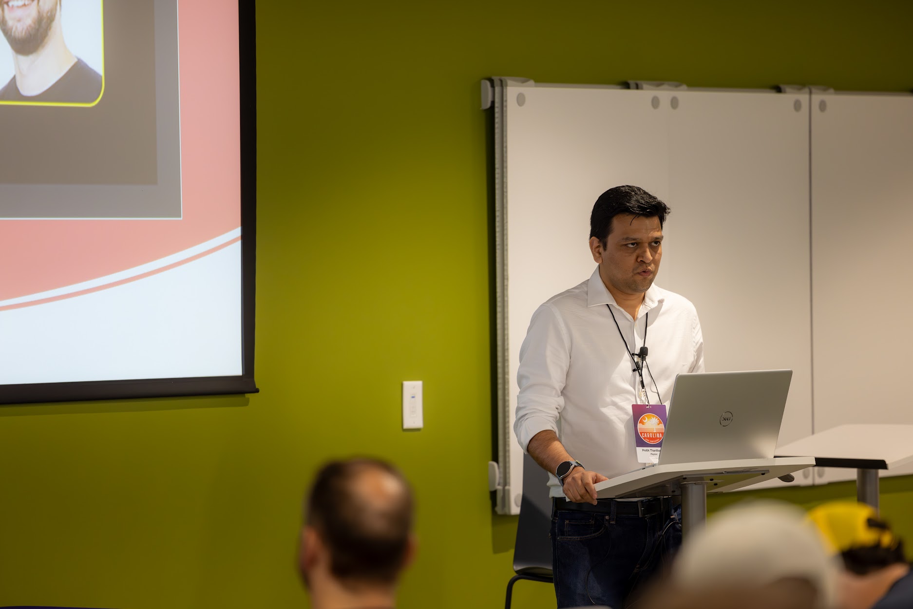 Pratik Thantharate speaking at the 2024 Carolina Code Conference