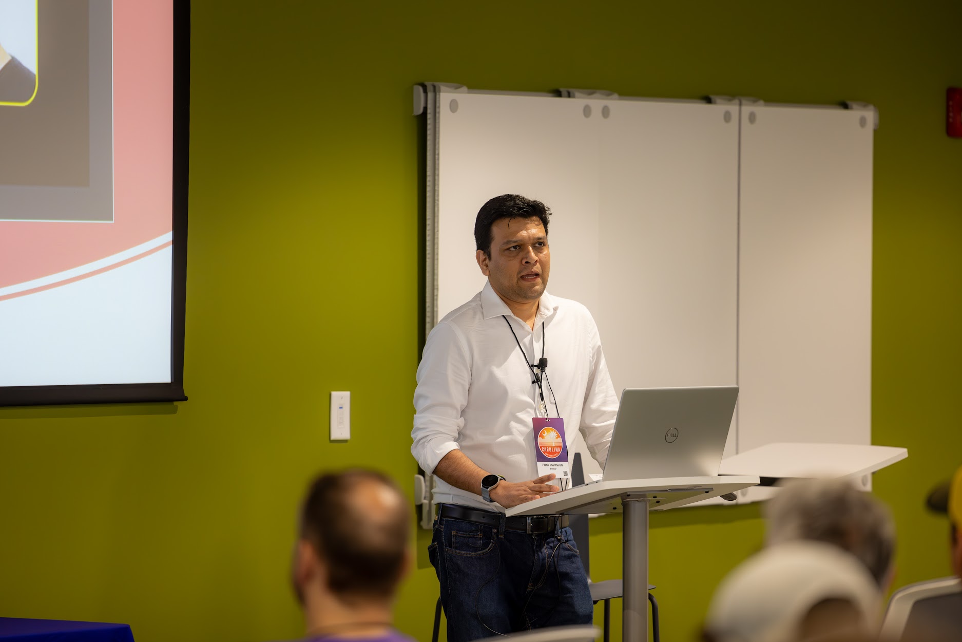 Pratik Thantharate speaking at the 2024 Carolina Code Conference