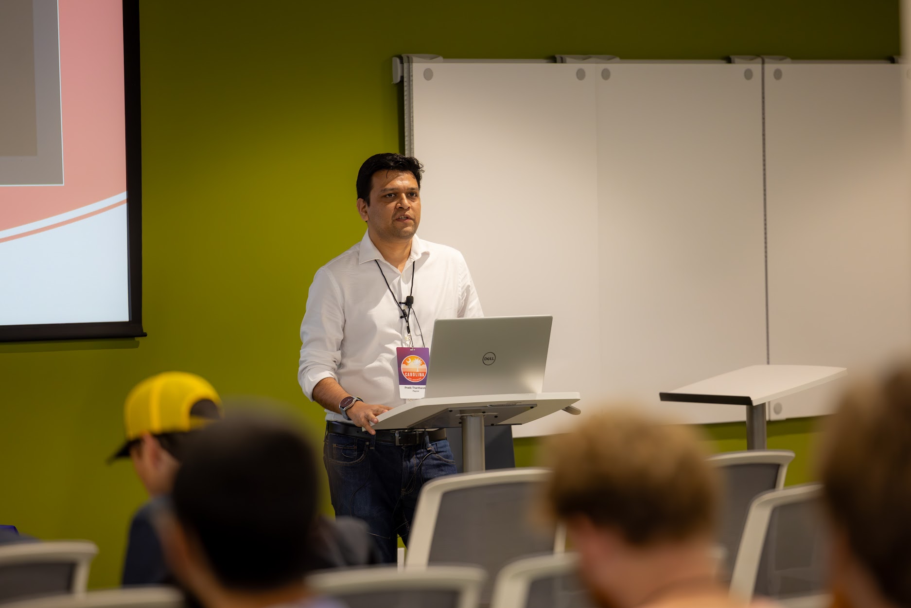 Pratik Thantharate speaking at the 2024 Carolina Code Conference