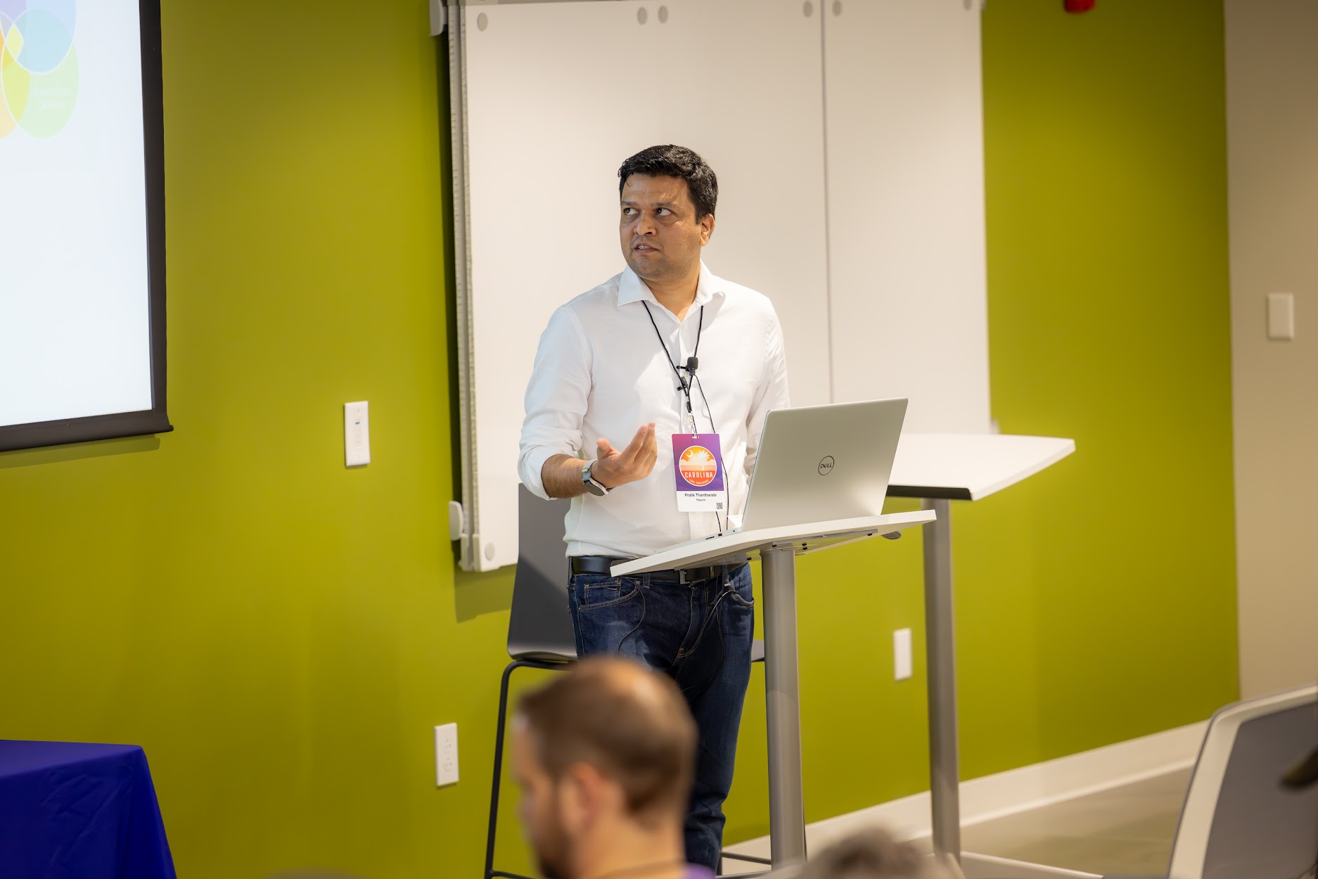 Pratik Thantharate speaking at the 2024 Carolina Code Conference