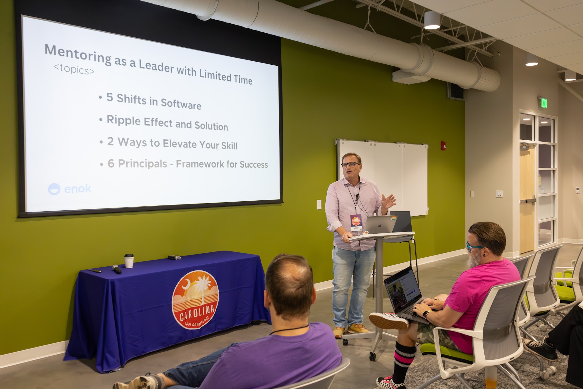 Rod Roth speaking at the 2024 Carolina Code Conference