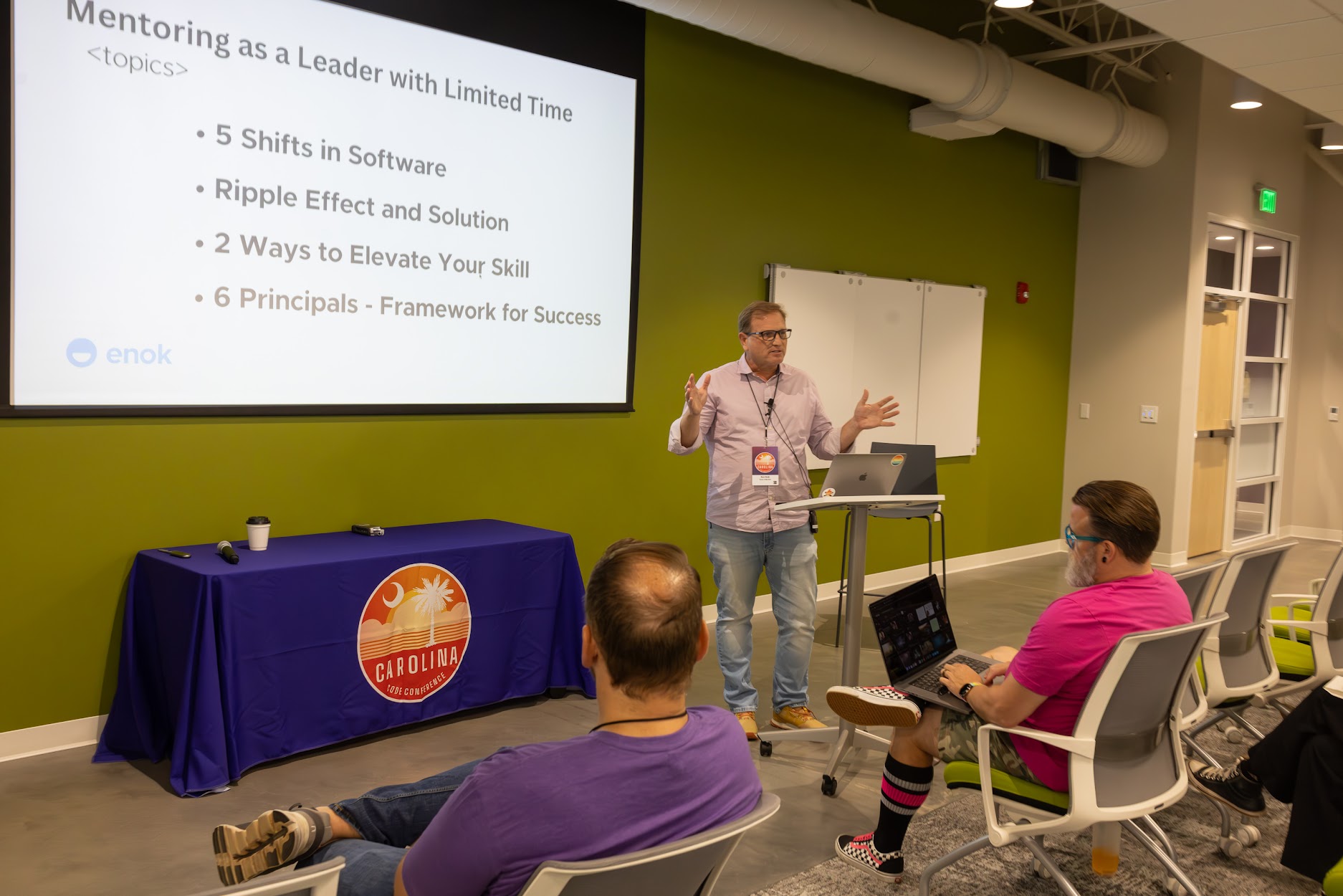Rod Roth speaking at the 2024 Carolina Code Conference