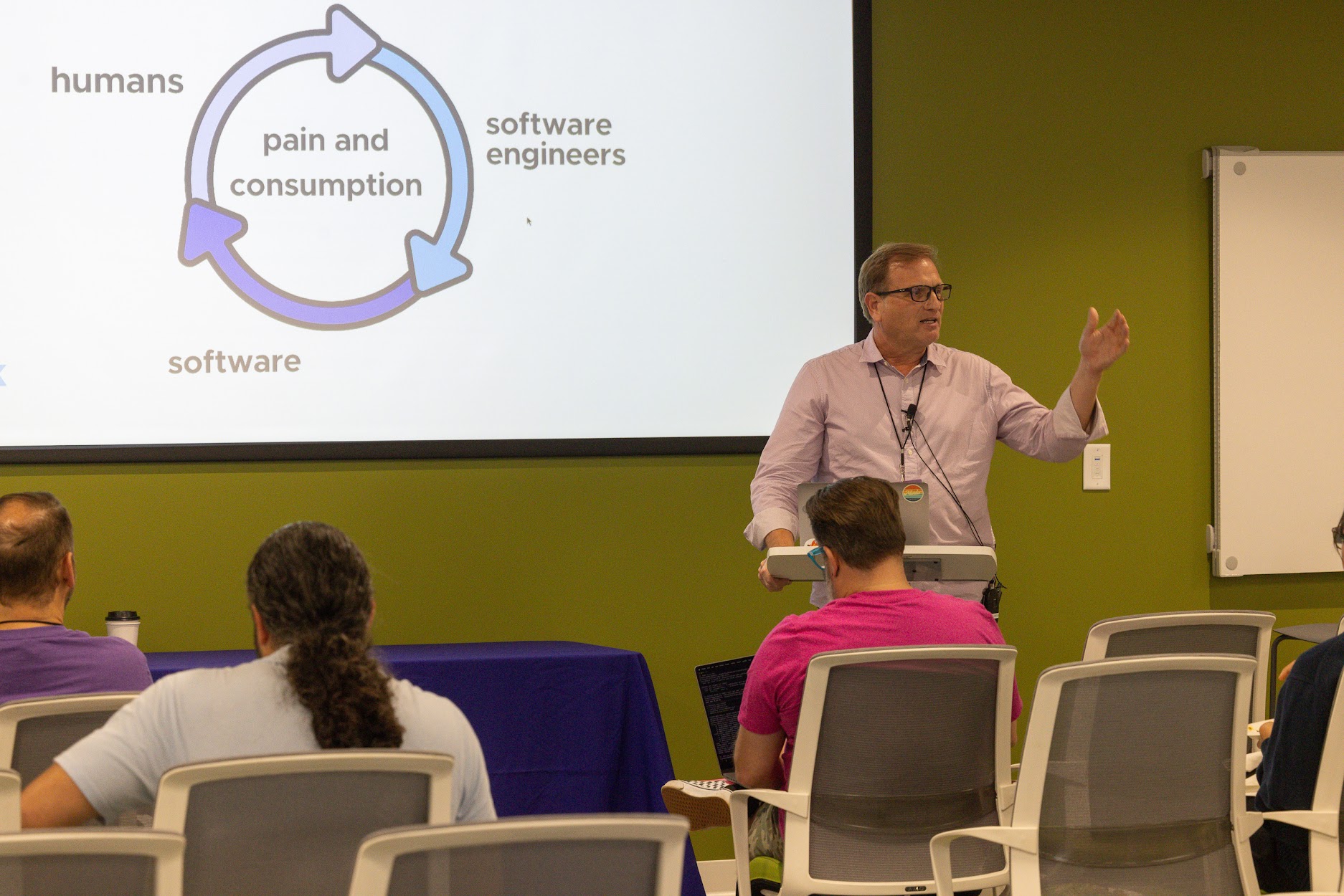 Rod Roth speaking at the 2024 Carolina Code Conference