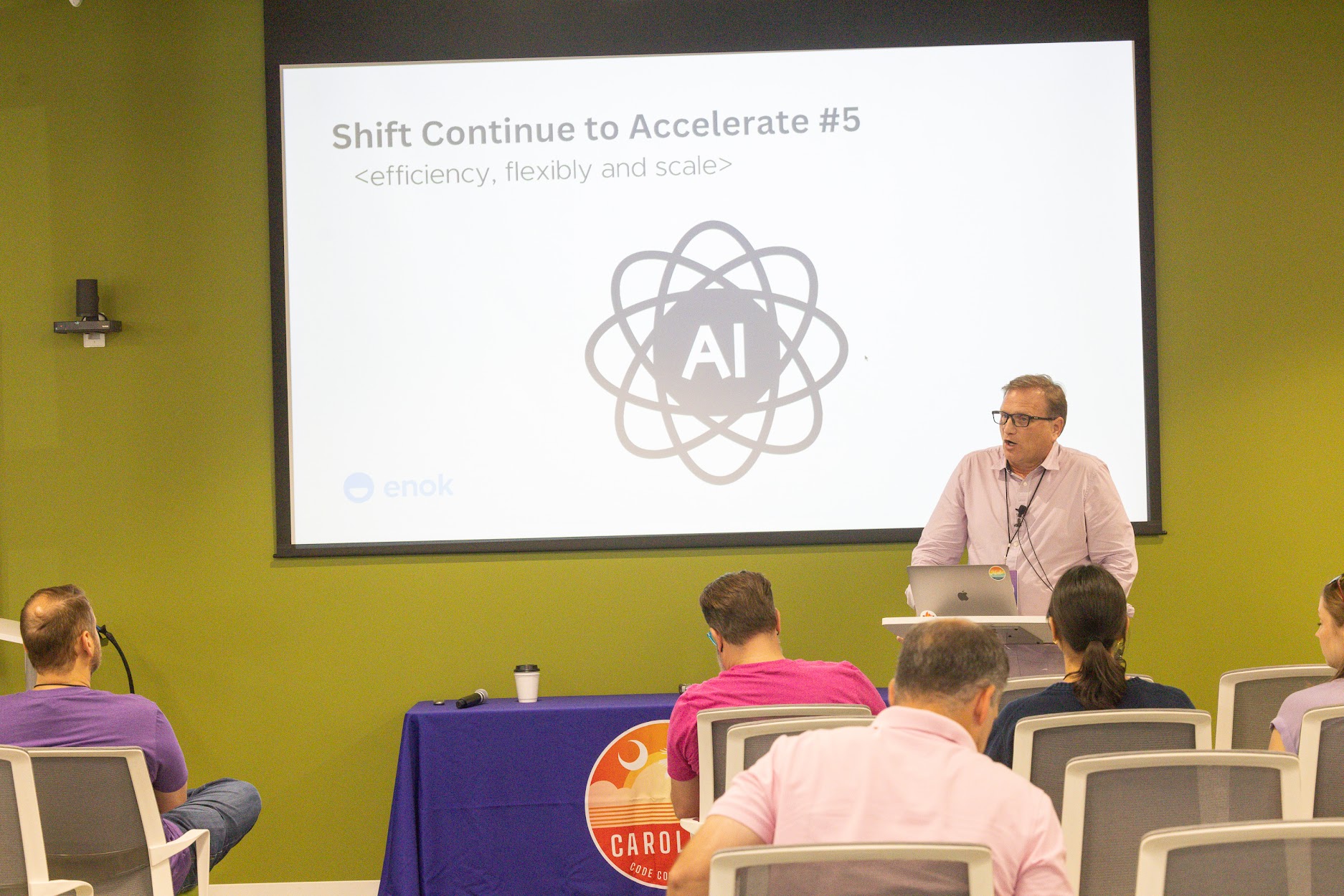 Rod Roth speaking at the 2024 Carolina Code Conference