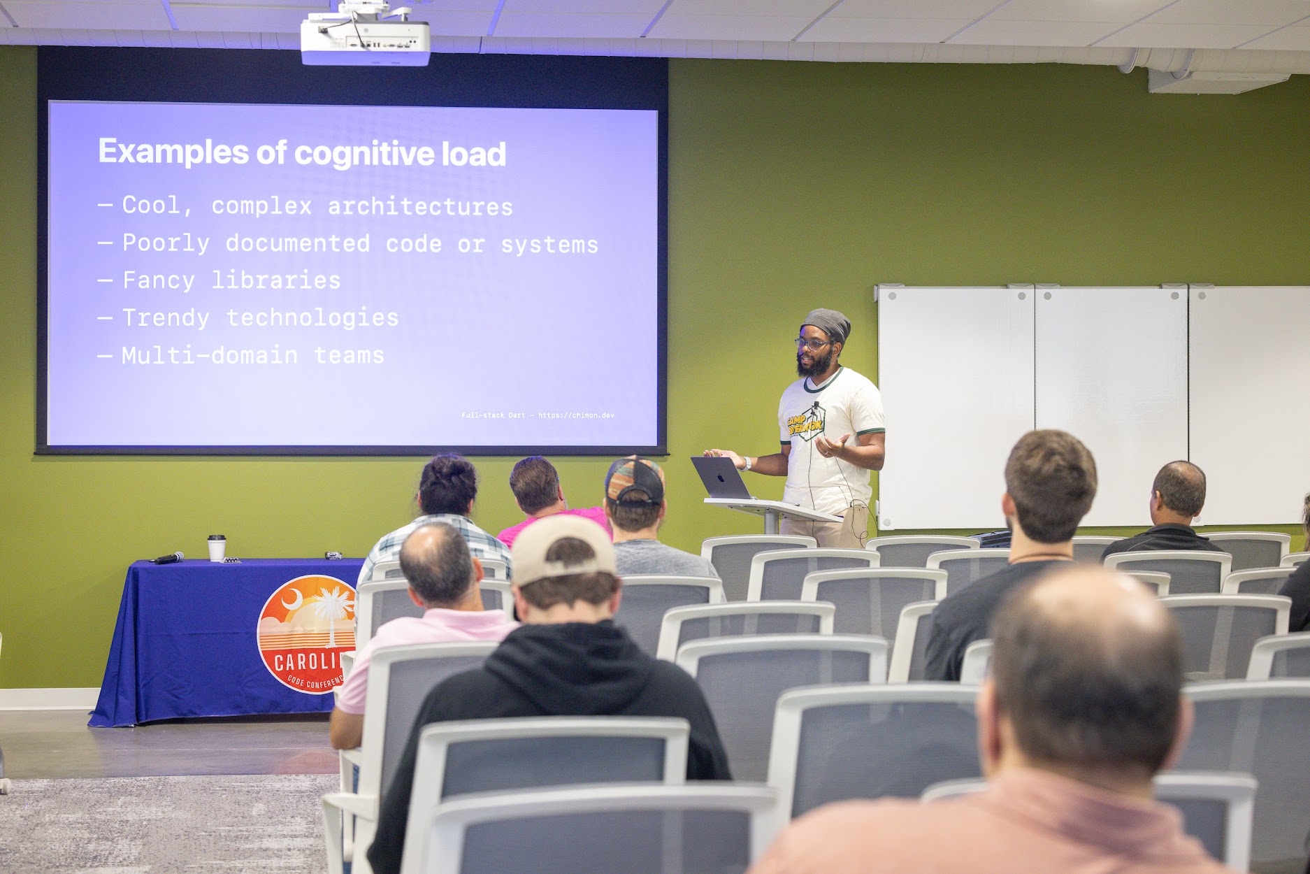 Ryan Edge speaking at the 2024 Carolina Code Conference