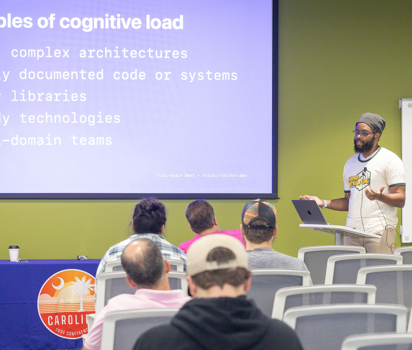 Ryan Edge speaking at the 2024 Carolina Code Conference