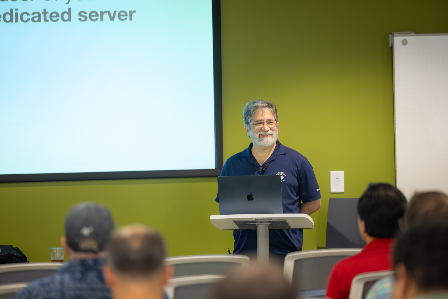 Sam Ruby speaking at the 2024 Carolina Code Conference