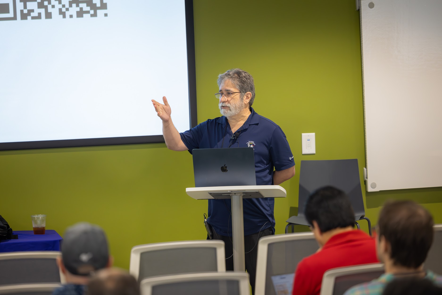 Sam Ruby speaking at the 2024 Carolina Code Conference