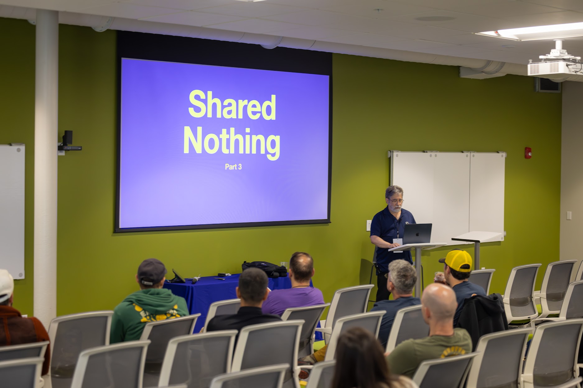 Sam Ruby speaking at the 2024 Carolina Code Conference