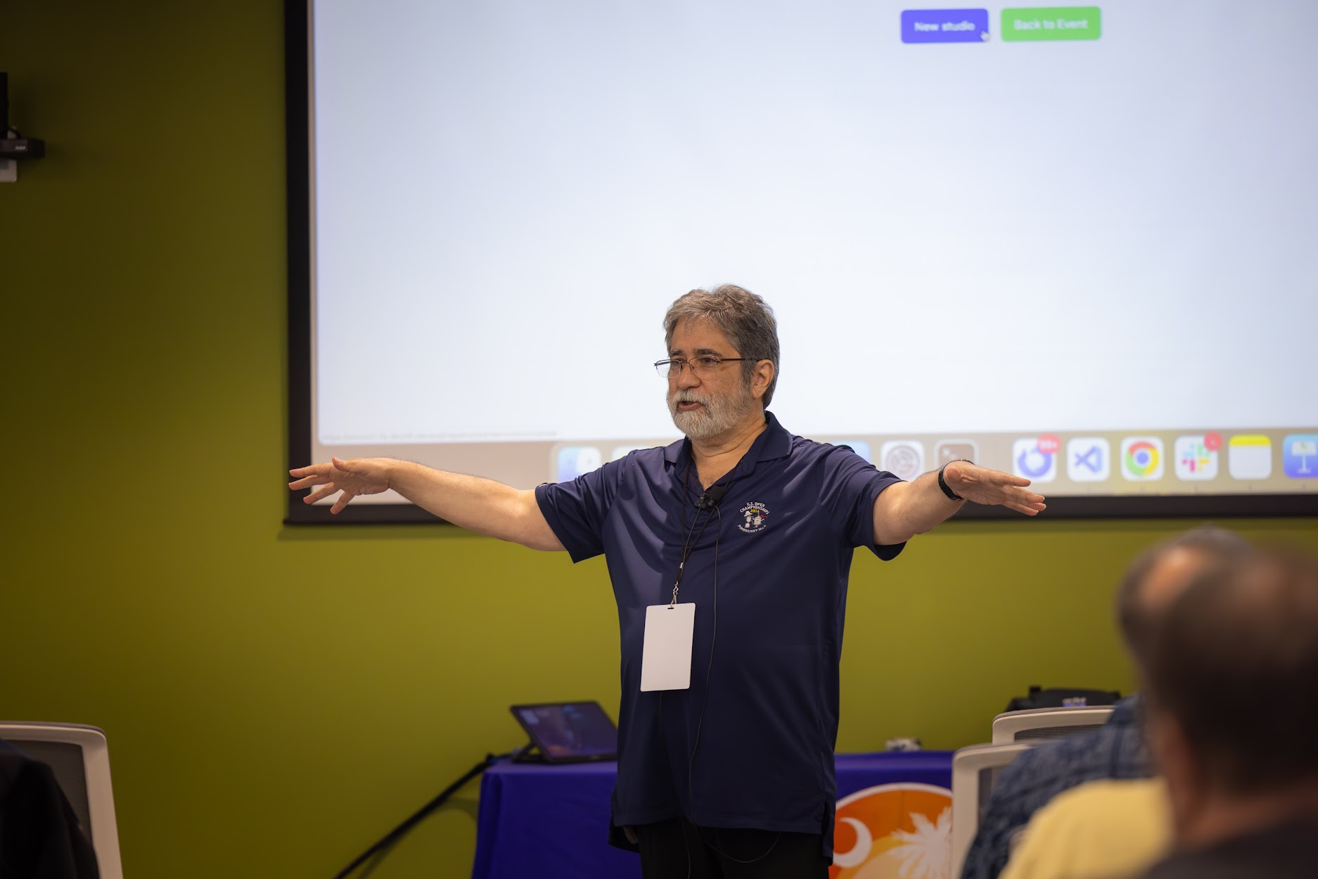 Sam Ruby speaking at the 2024 Carolina Code Conference