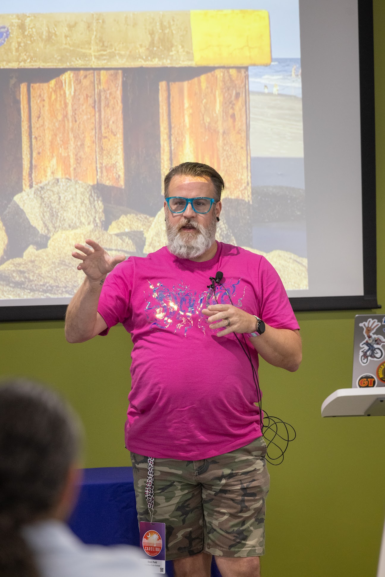 Sean Reid speaking at the 2024 Carolina Code Conference