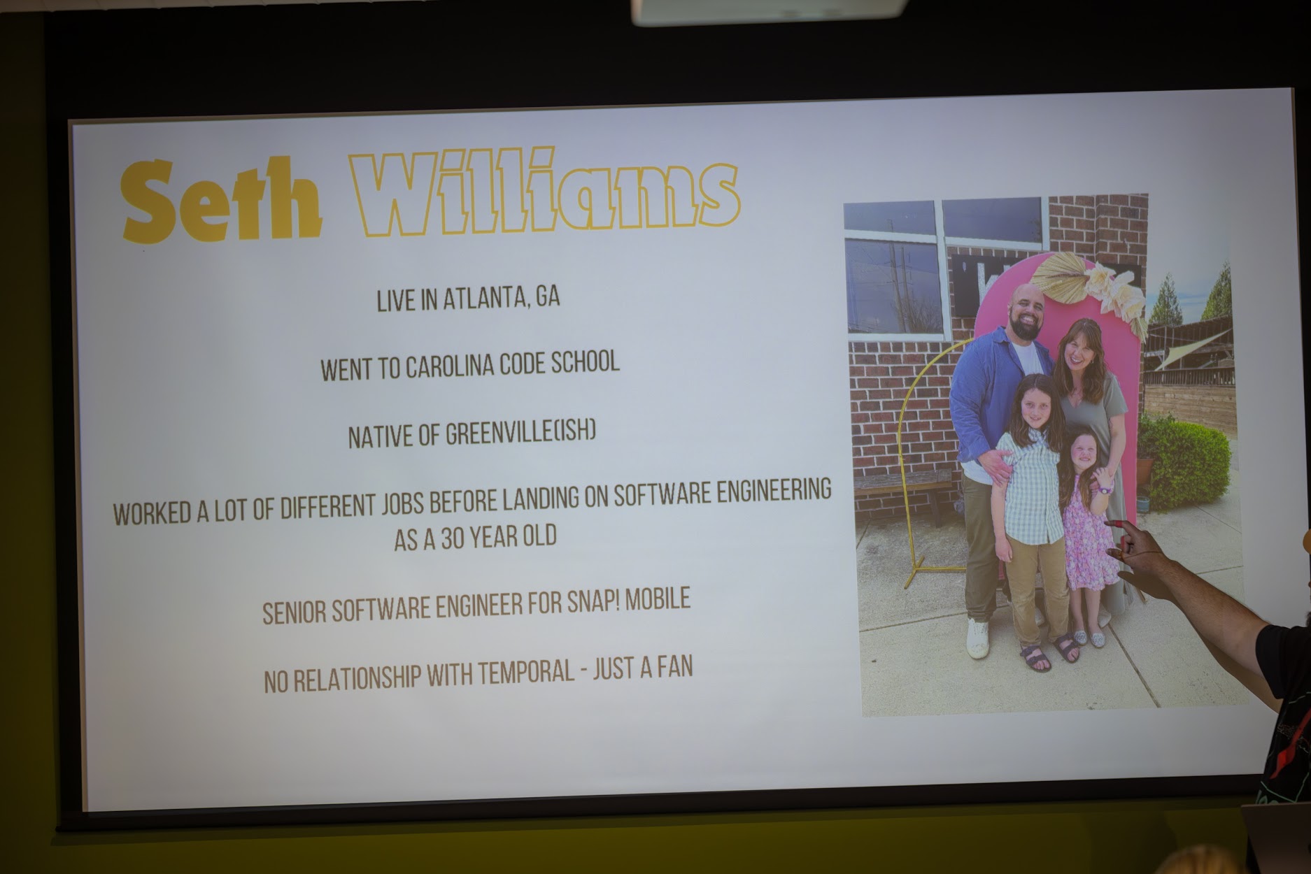 Seth Williams speaking at the 2024 Carolina Code Conference