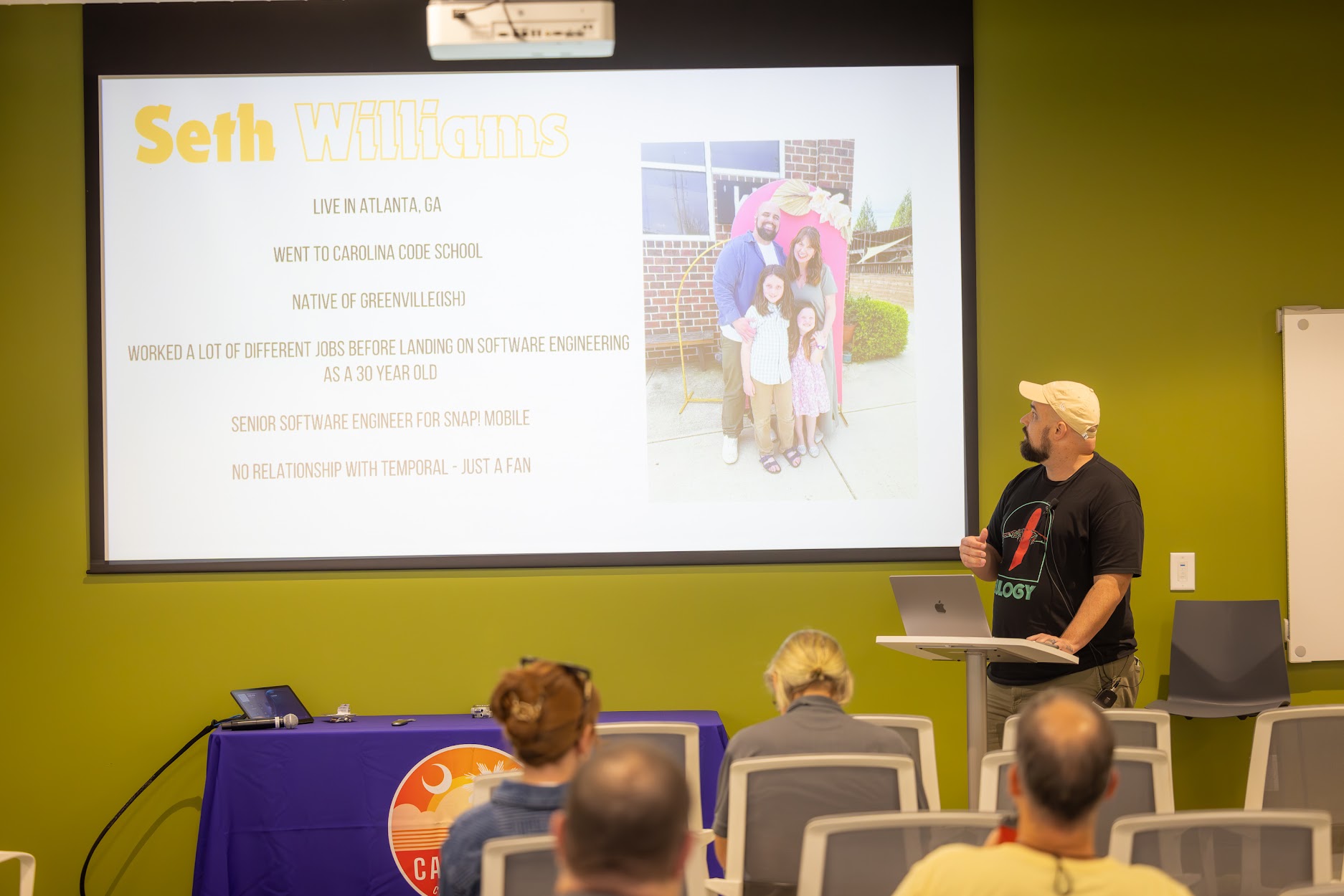 Seth Williams speaking at the 2024 Carolina Code Conference