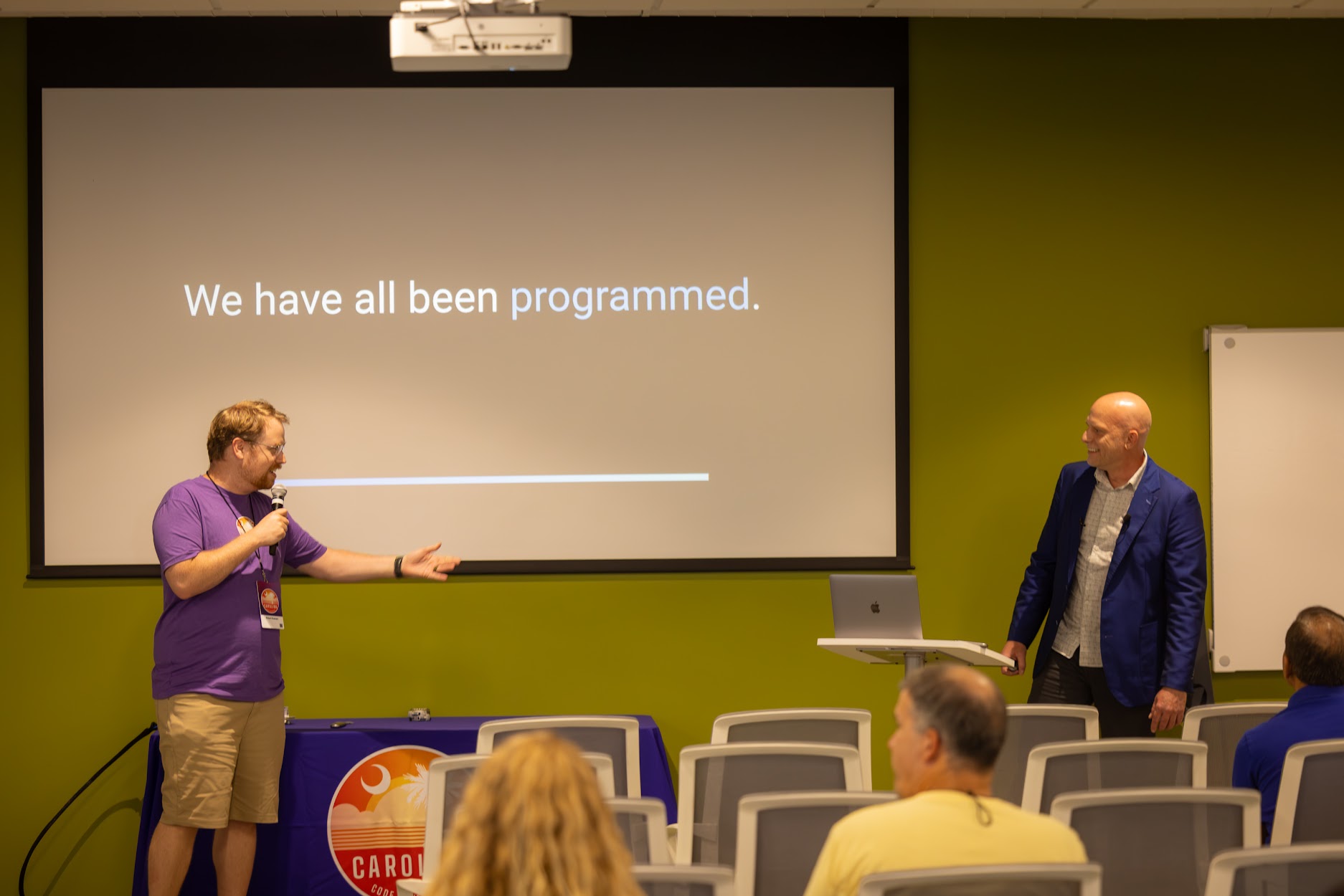 Stephen Borengasser speaking at the 2024 Carolina Code Conference