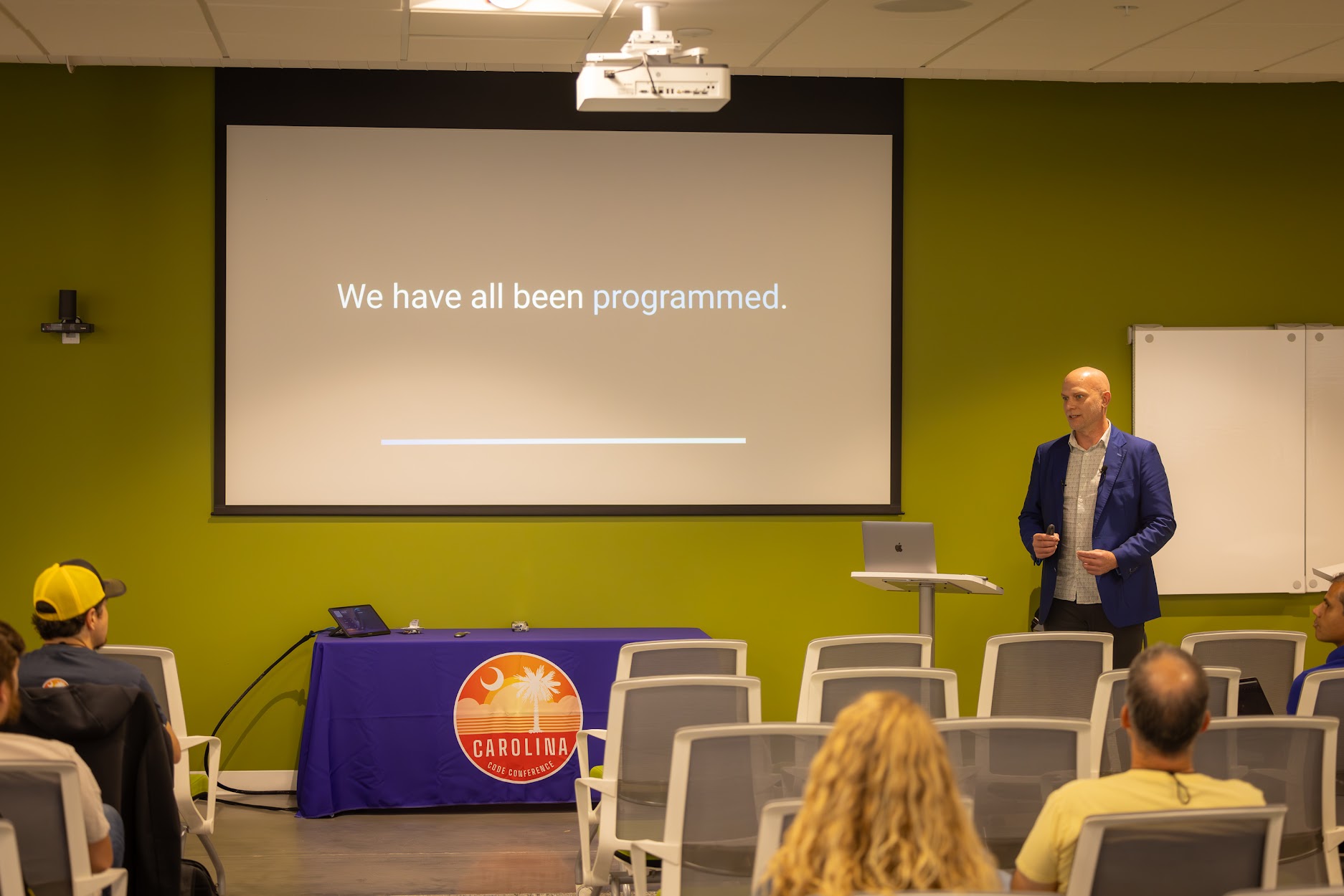 Stephen Borengasser speaking at the 2024 Carolina Code Conference