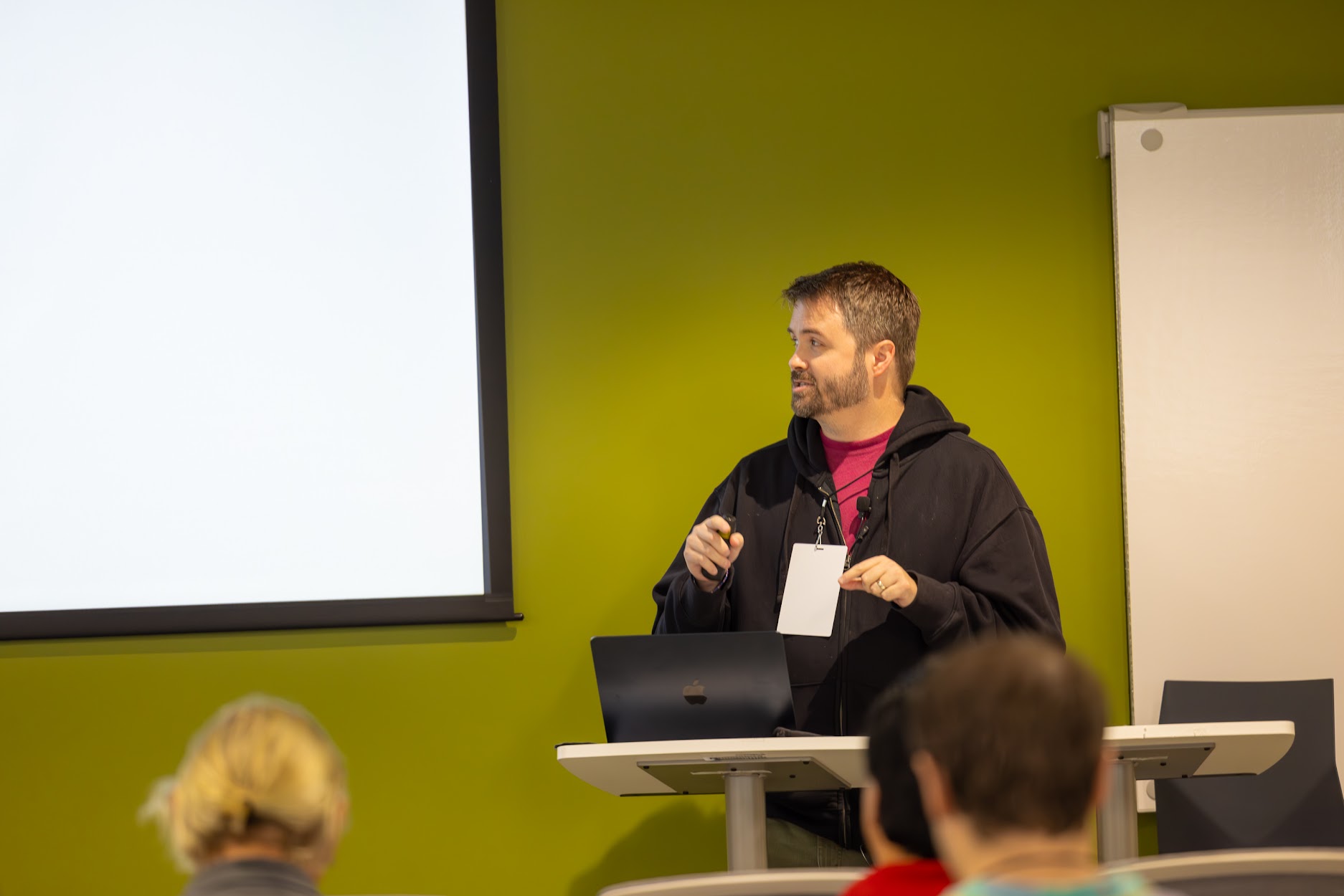 Steven Wade speaking at the 2024 Carolina Code Conference