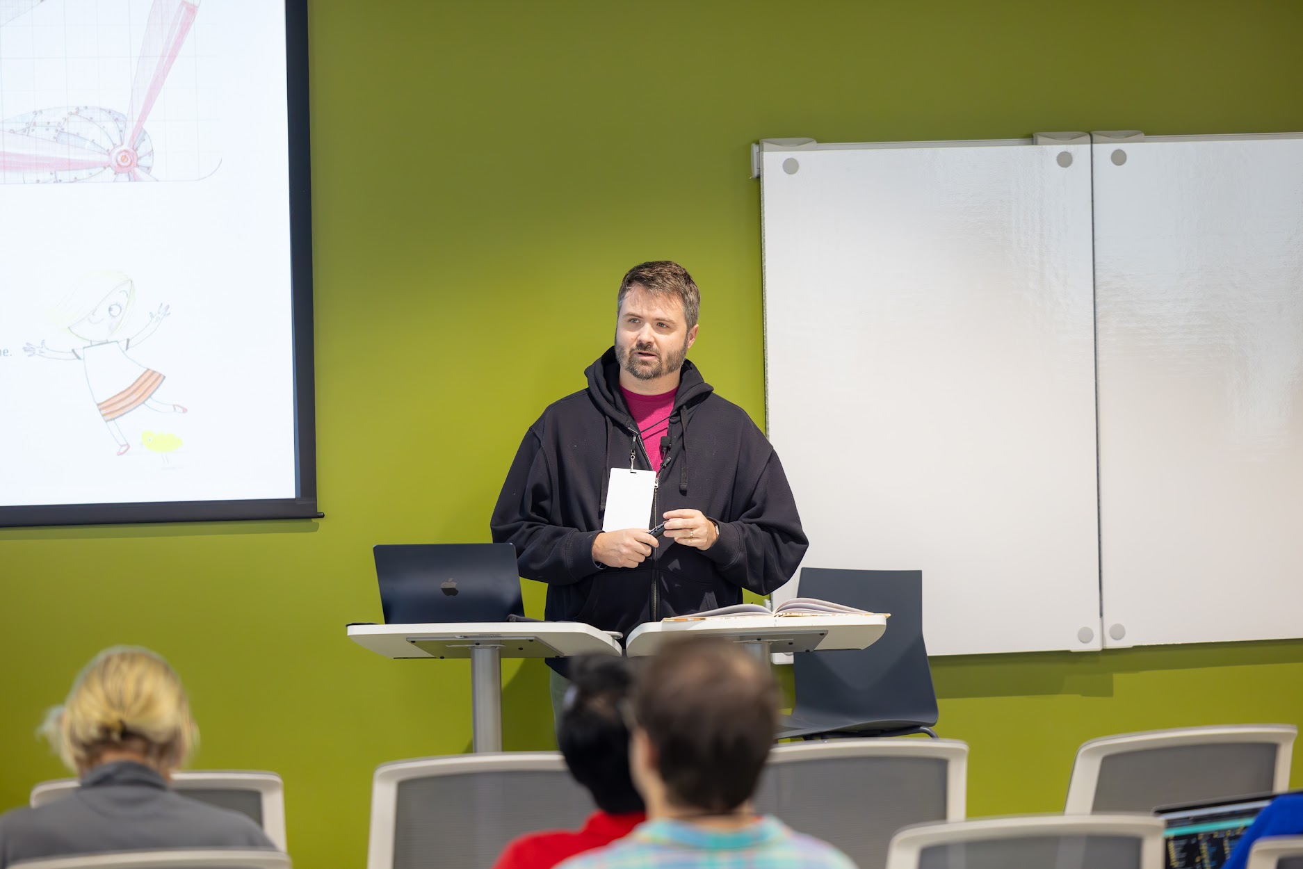 Steven Wade speaking at the 2024 Carolina Code Conference