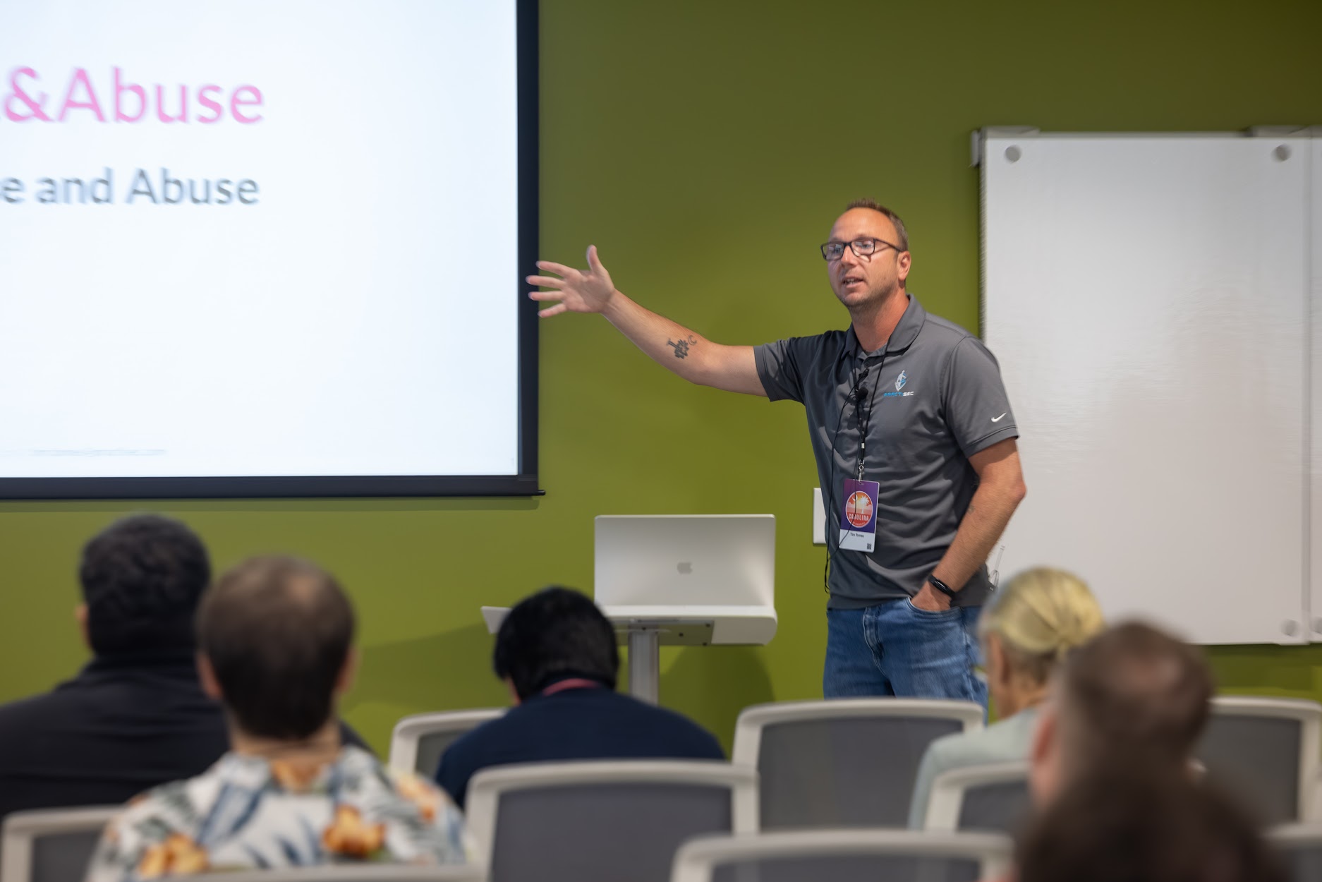 Tim Tomes speaking at the 2024 Carolina Code Conference